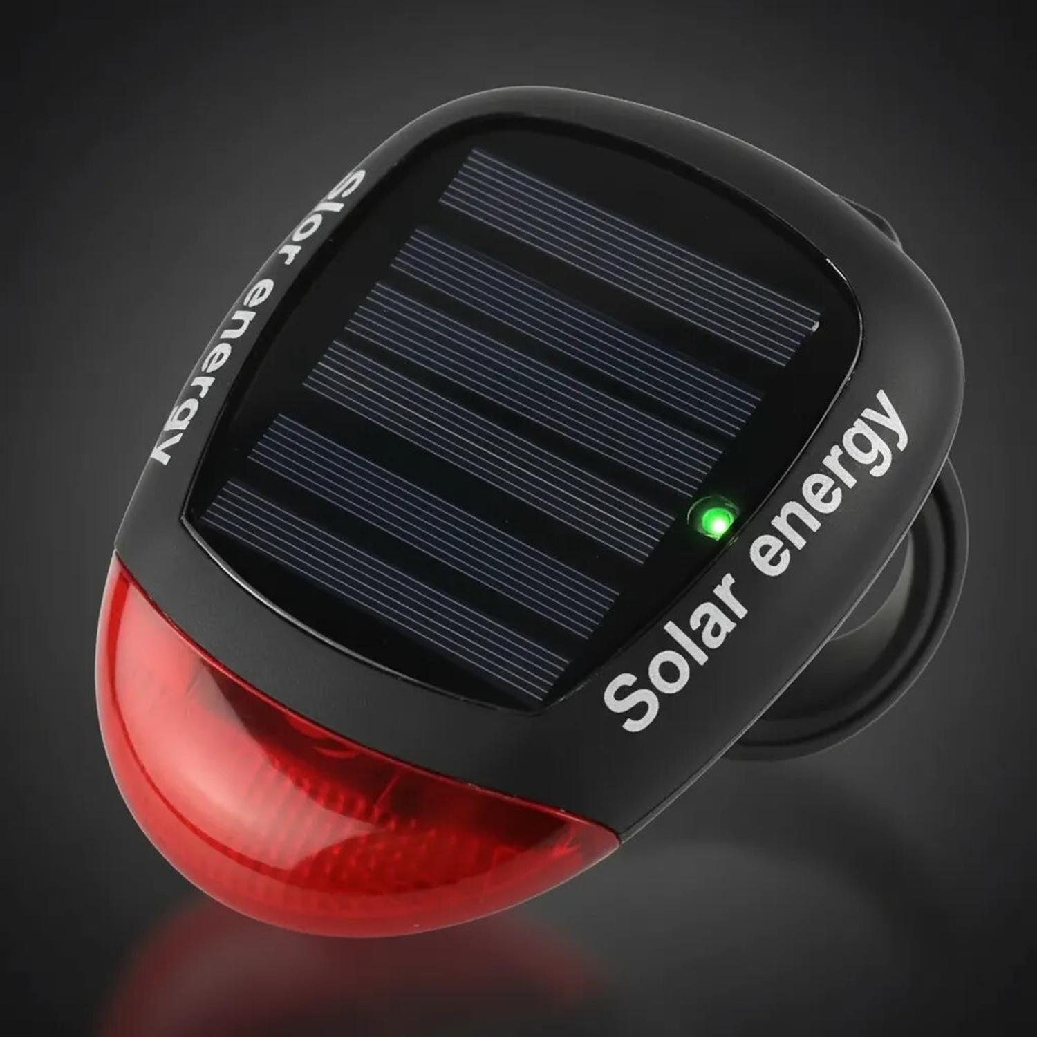 Luz Led Trasera Bicicleta Solar Contra Agua Recargable-6