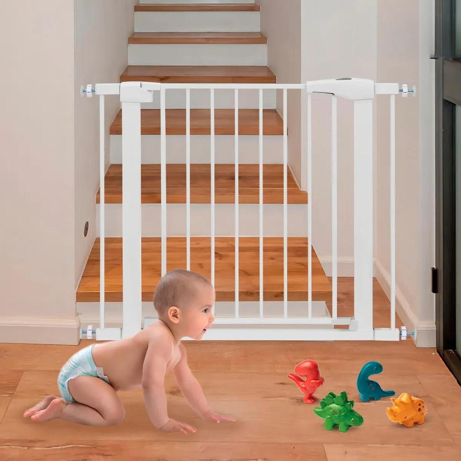 Reja De Seguridad Escalera Puerta Bebés Y Mascotas-2