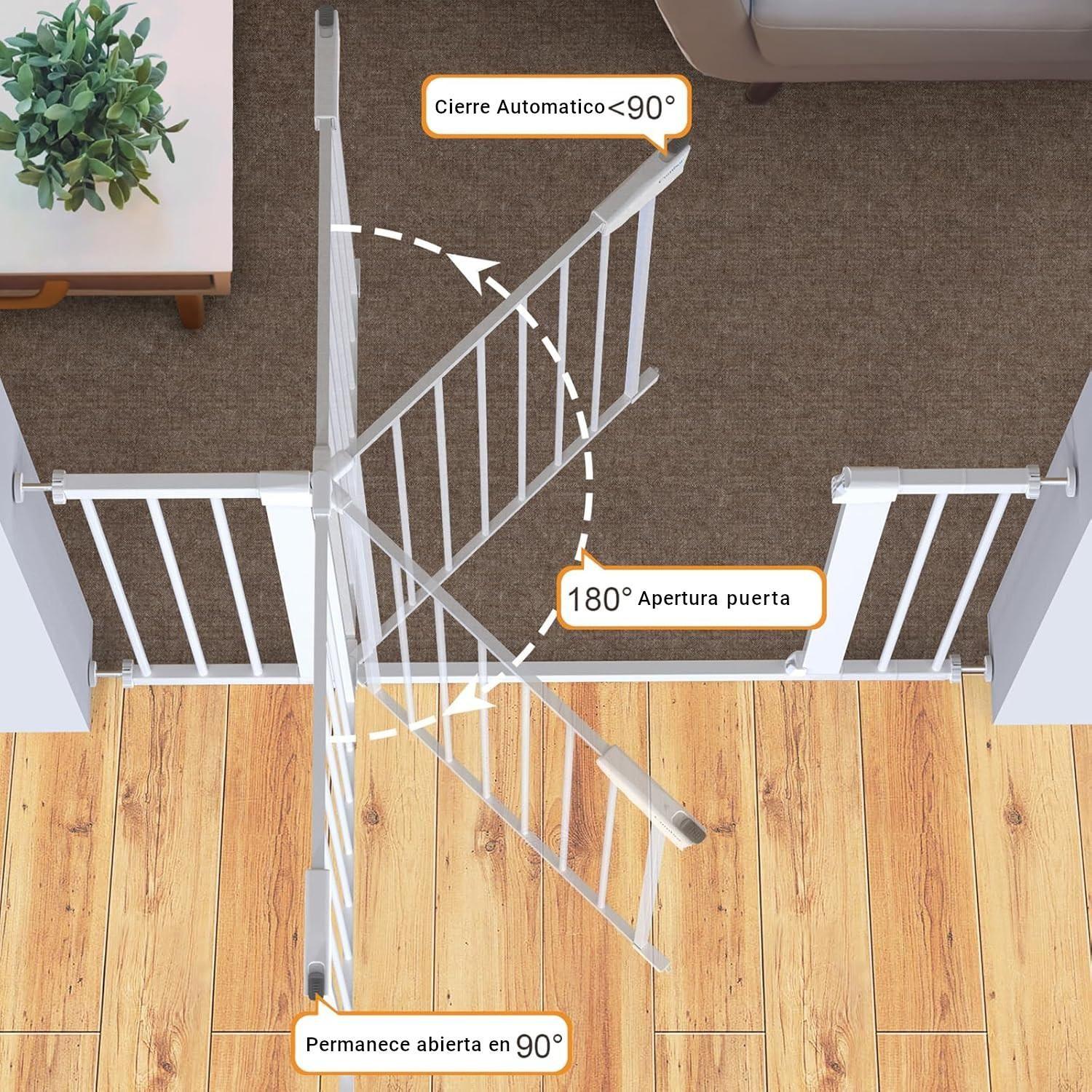 Reja De Seguridad Escalera Puerta Bebés Y Mascotas-3