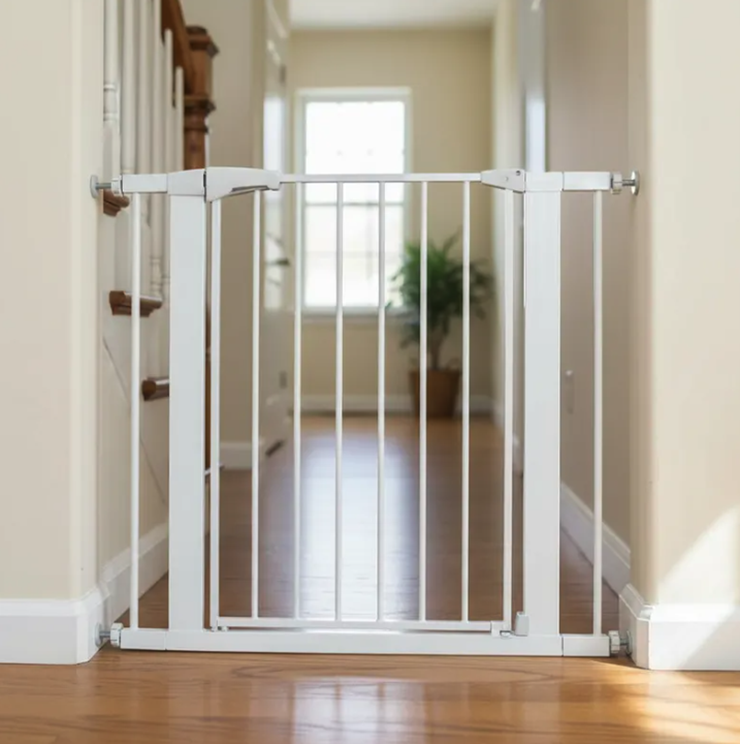 Reja De Seguridad Escalera Puerta Bebés Y Mascotas-4
