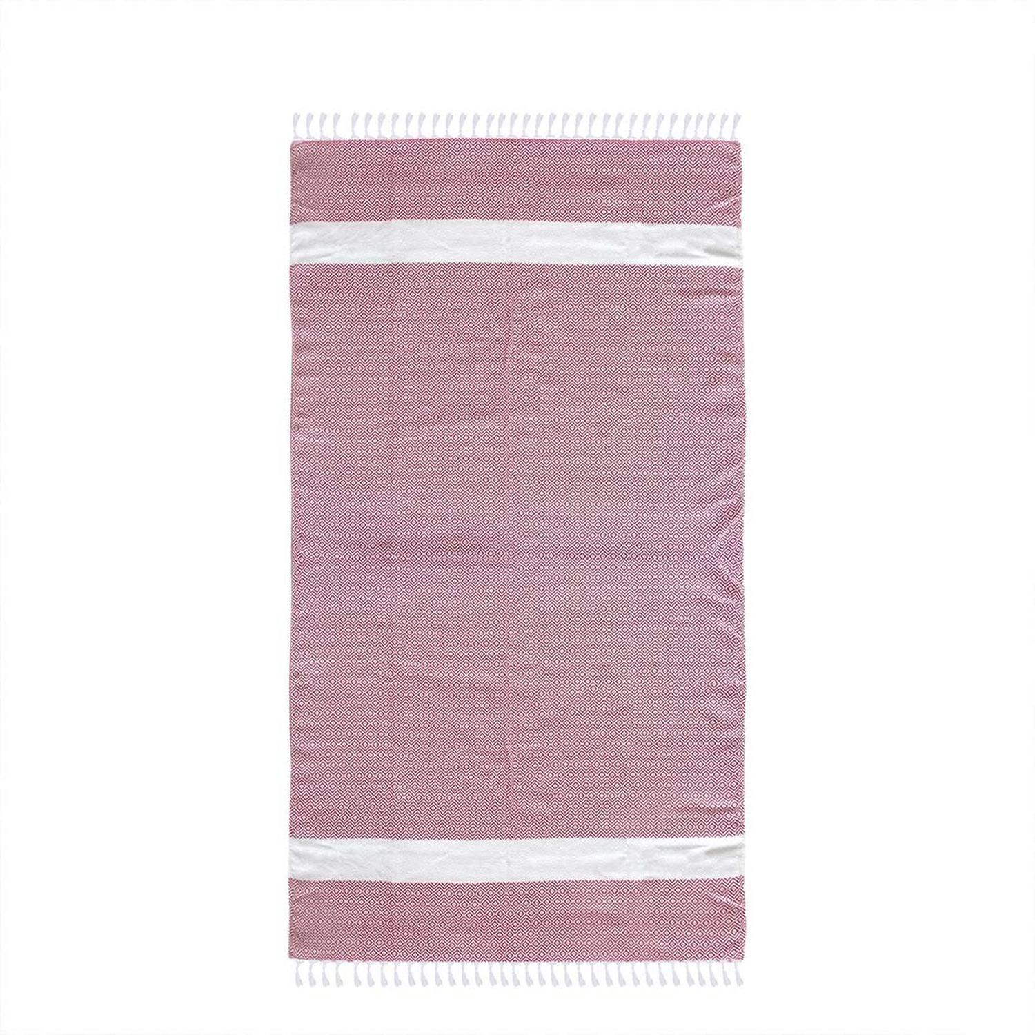 Toalla Turca Oman Diamond Red-3