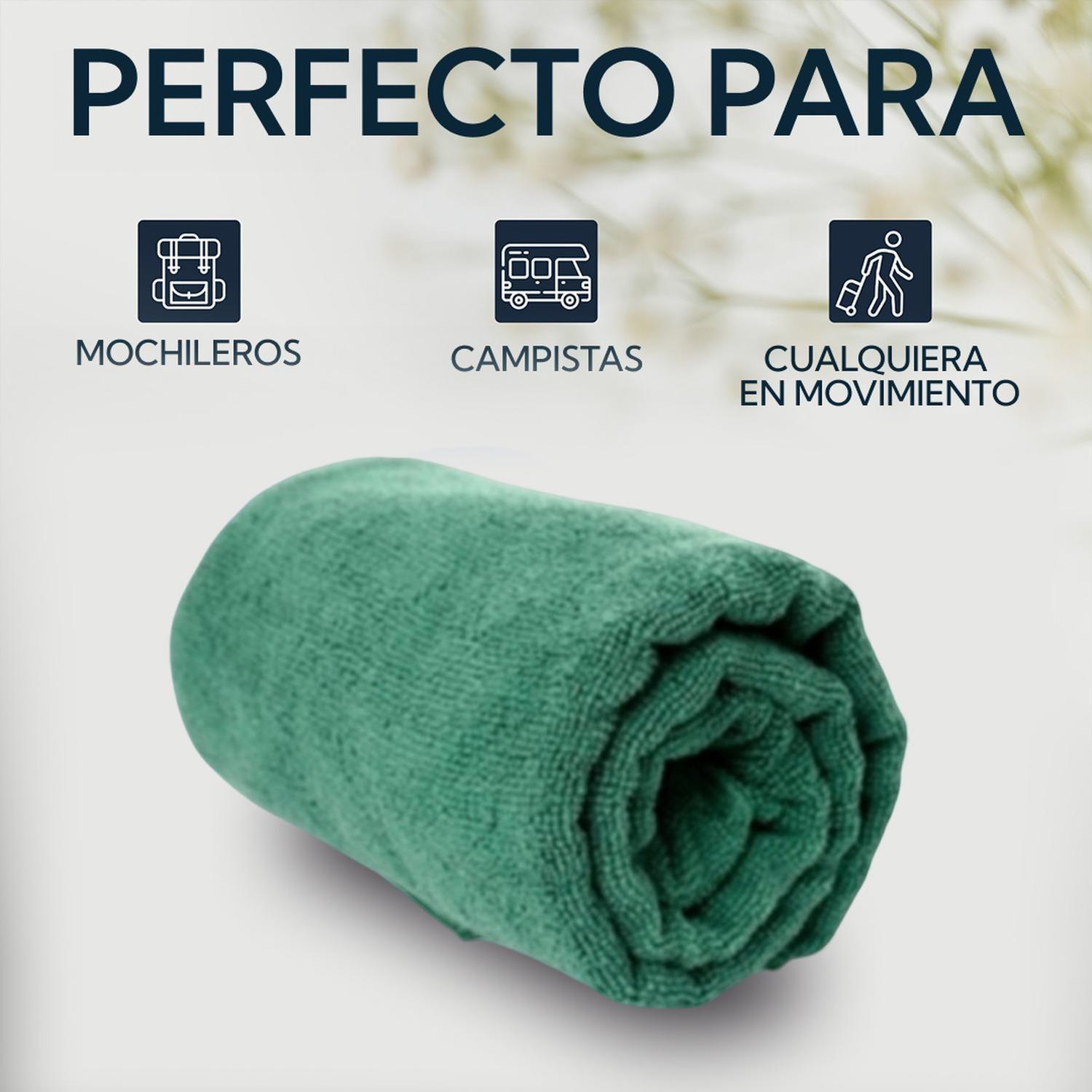 Pack 2 Toallas Microfibra Terry Verde-2