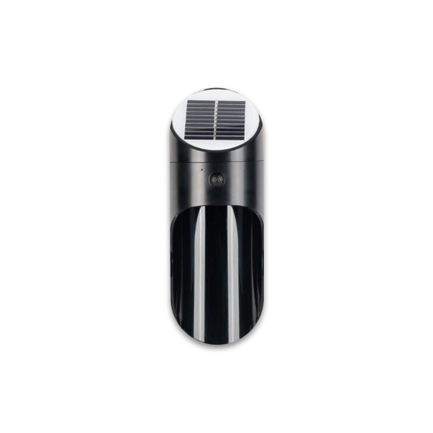 Aplique Led Solar Para Exterior Negro-0