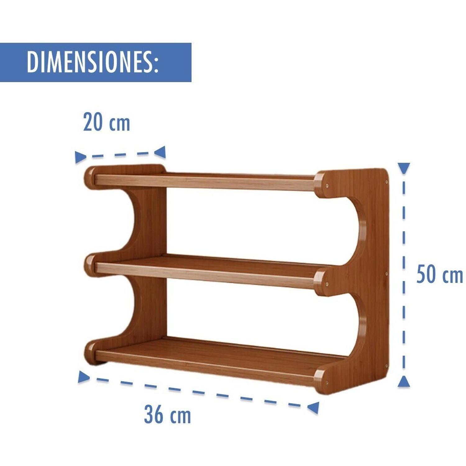 Organizador De Bambu 3 Pisos-5
