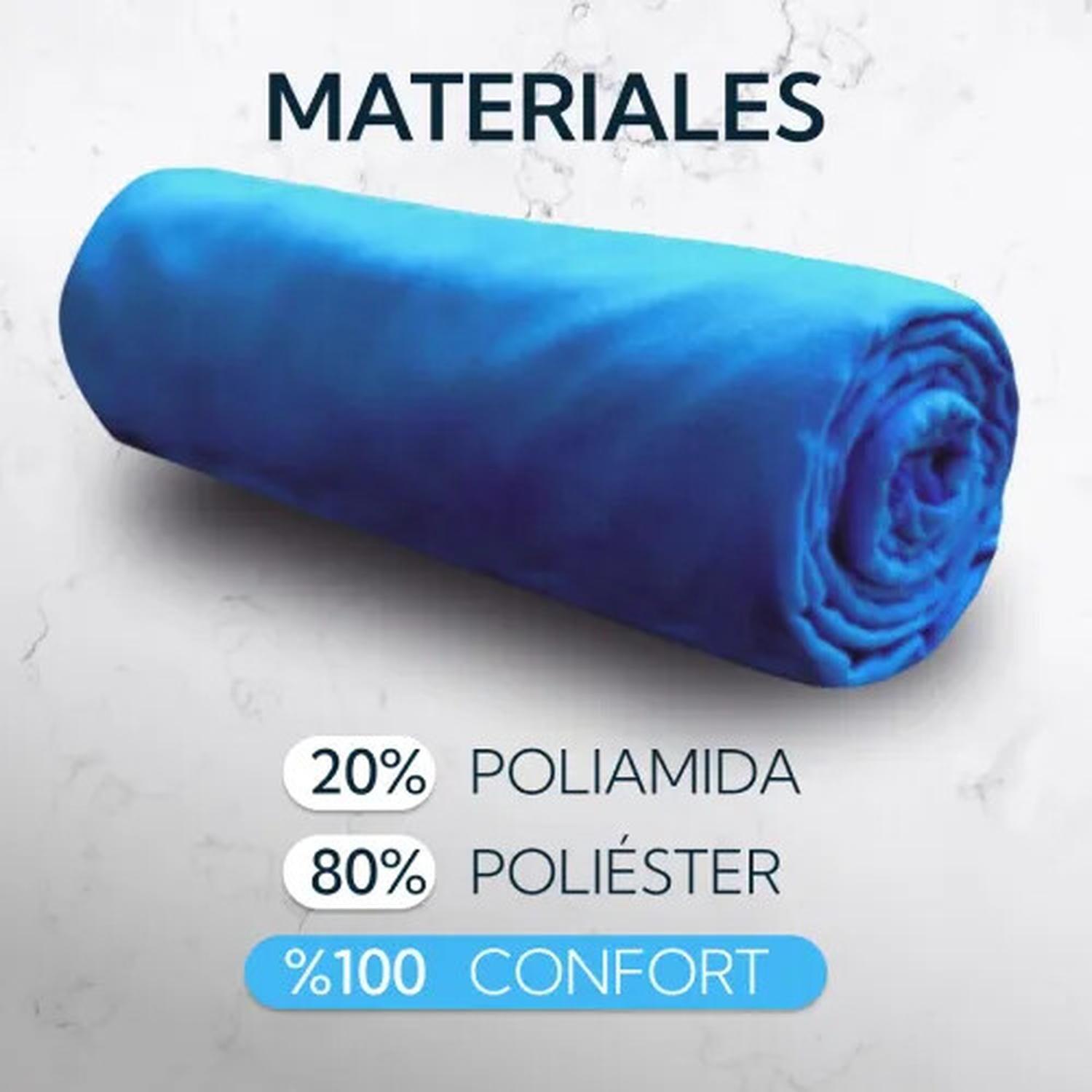 Toalla Extra Grande Microfibra Suede Azul 2 Unidades-2