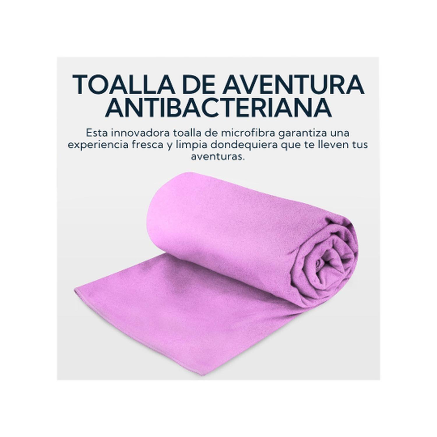 Toalla Microfibra Suede Morada Secado Rapido Baño Viaje-2