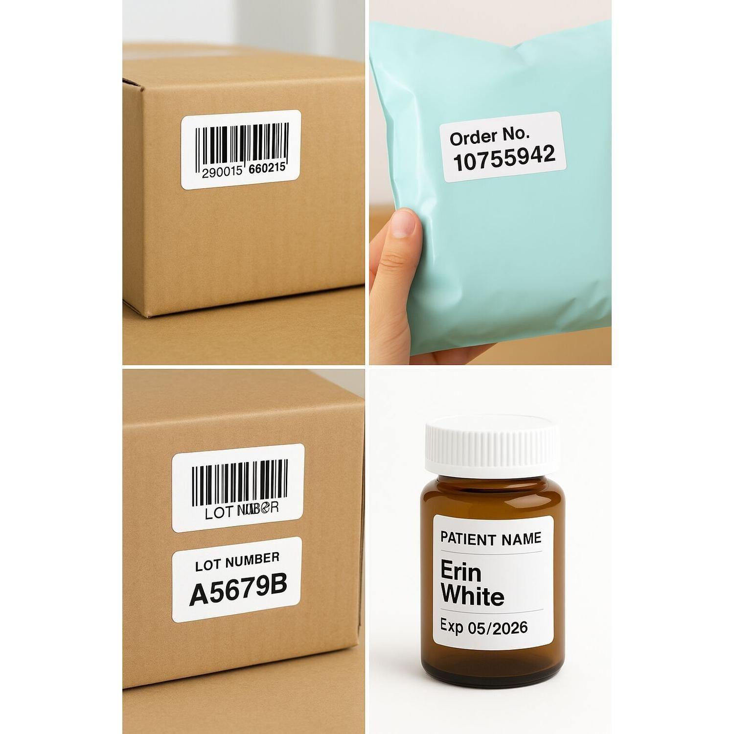 40 Rollos de Etiquetas Adhesivas Térmicas 12X32 mm (1.2 X 3.2 cm) 1500 Uds-4