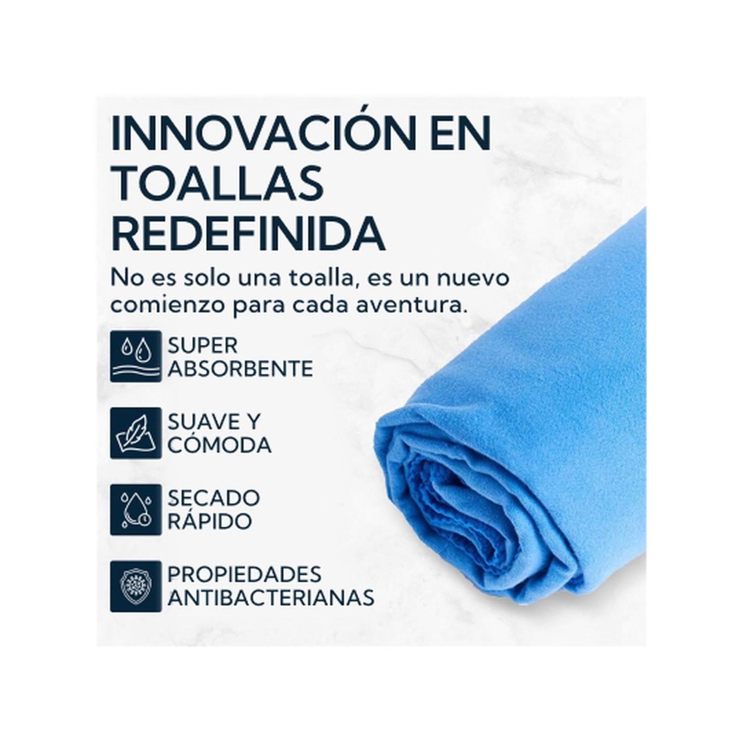 Pack 2 Toallas Microfibra Suede Azul-4