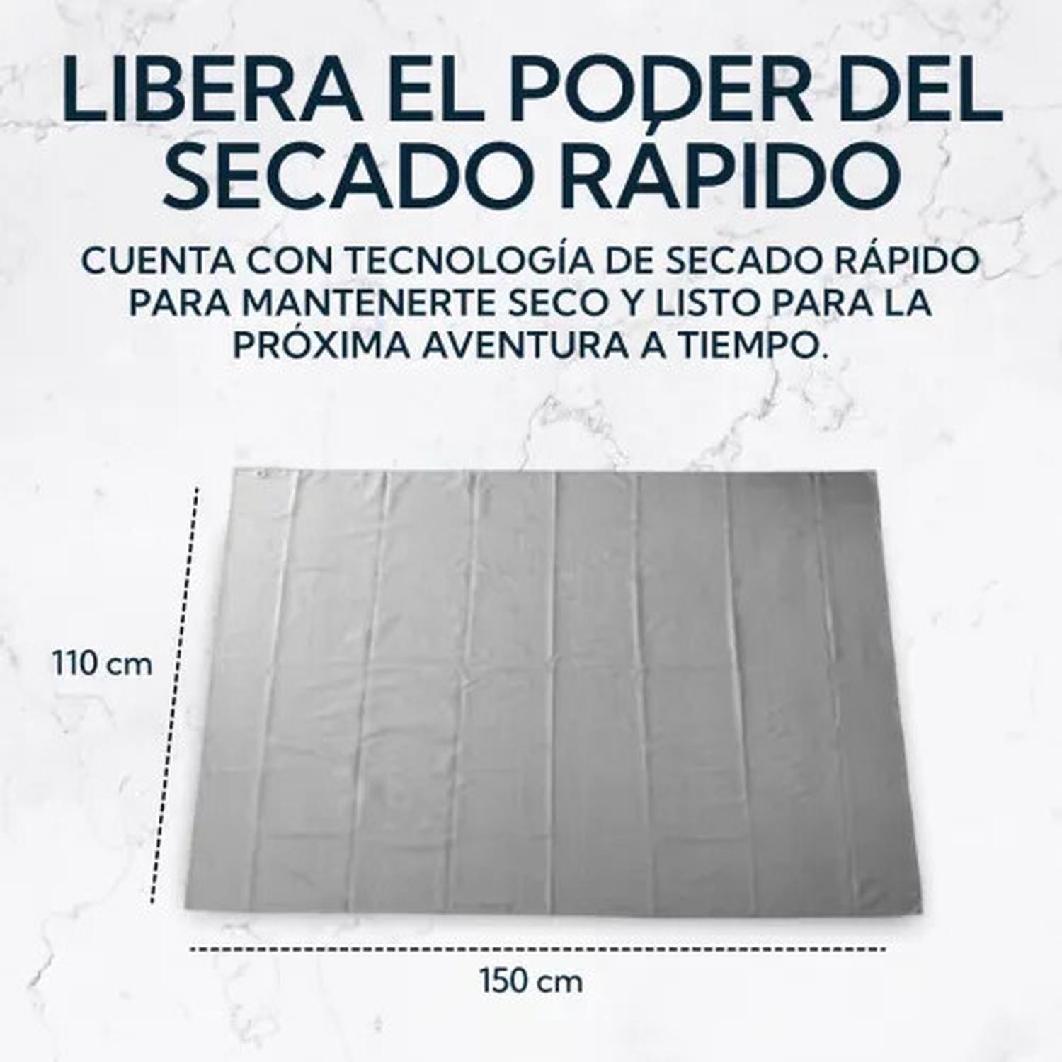 Toalla Extra Grande Microfibra Suede Gris 2 Unidades-3