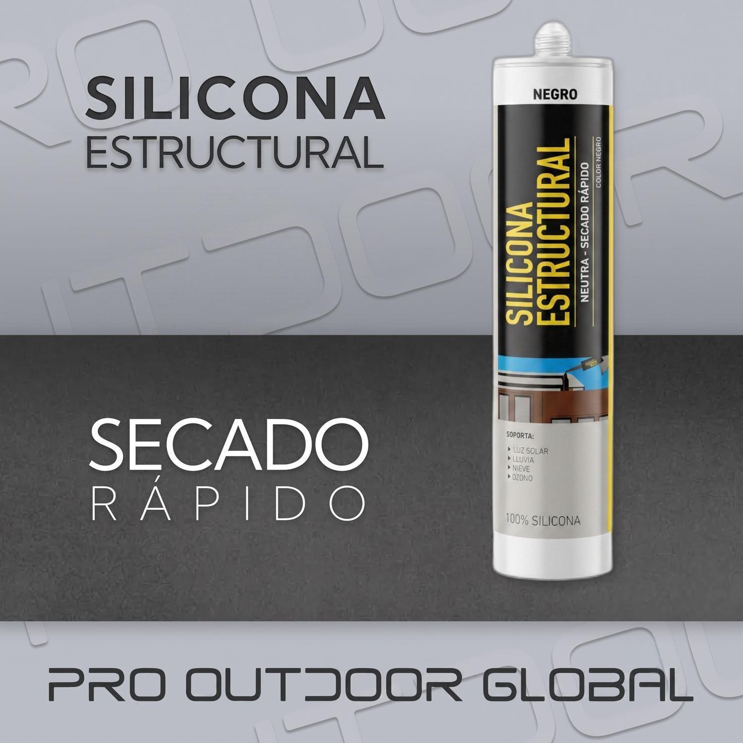 Silicona Estructural Negra Sellador Fachadas Junturas 280ml-1