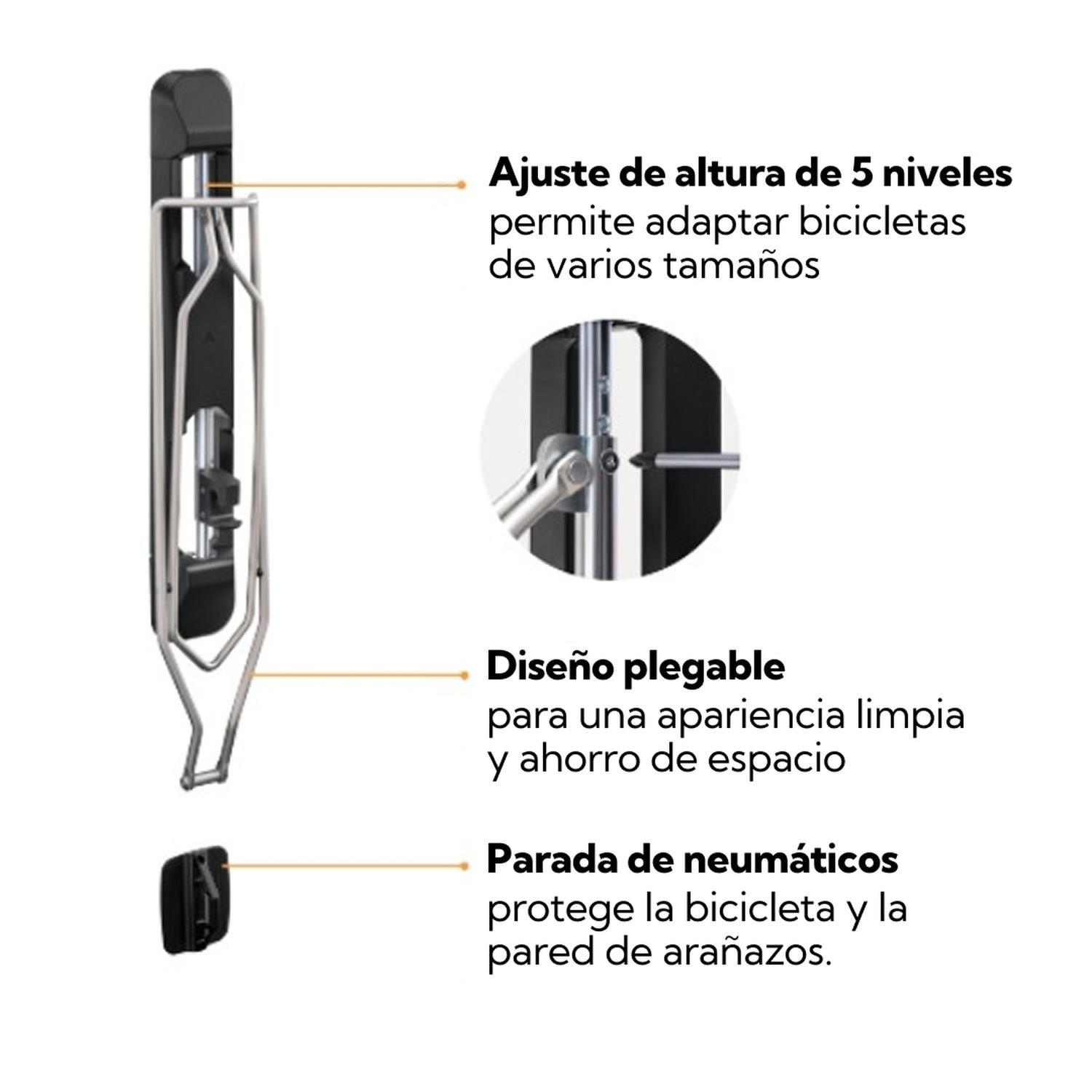 Soporte Porta Bicicleta Para Muro Colgador de Bicicleta-3