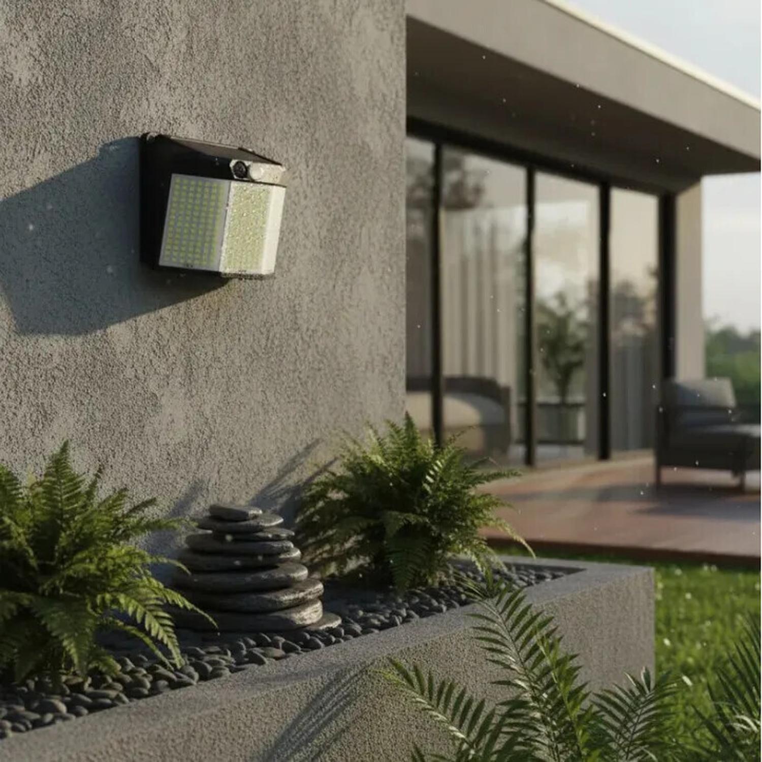 Pack 4 Aplique 294 Led Solar Contra Agua-2