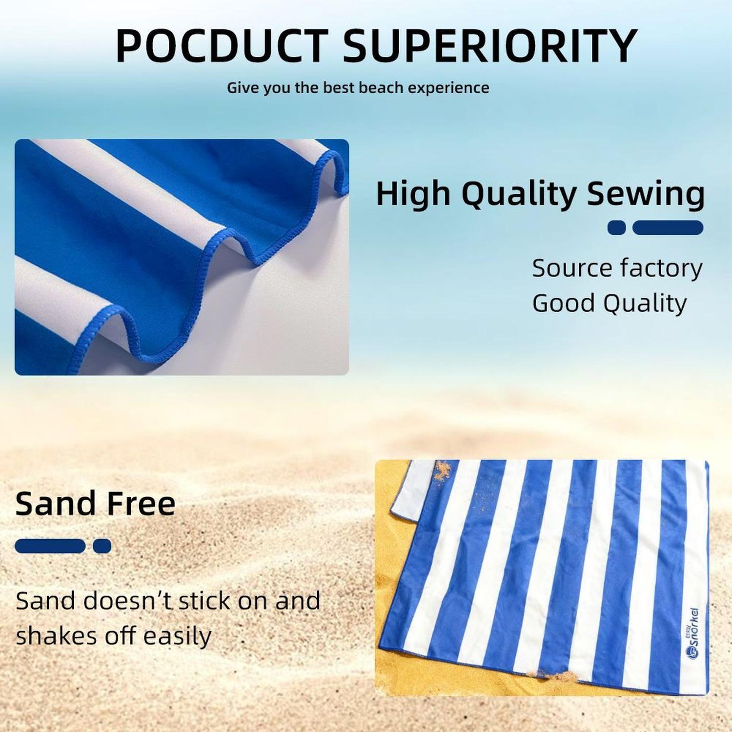 Toalla XL De Microfibra 90x200 cm Secado Rápido Playa Viaje-4