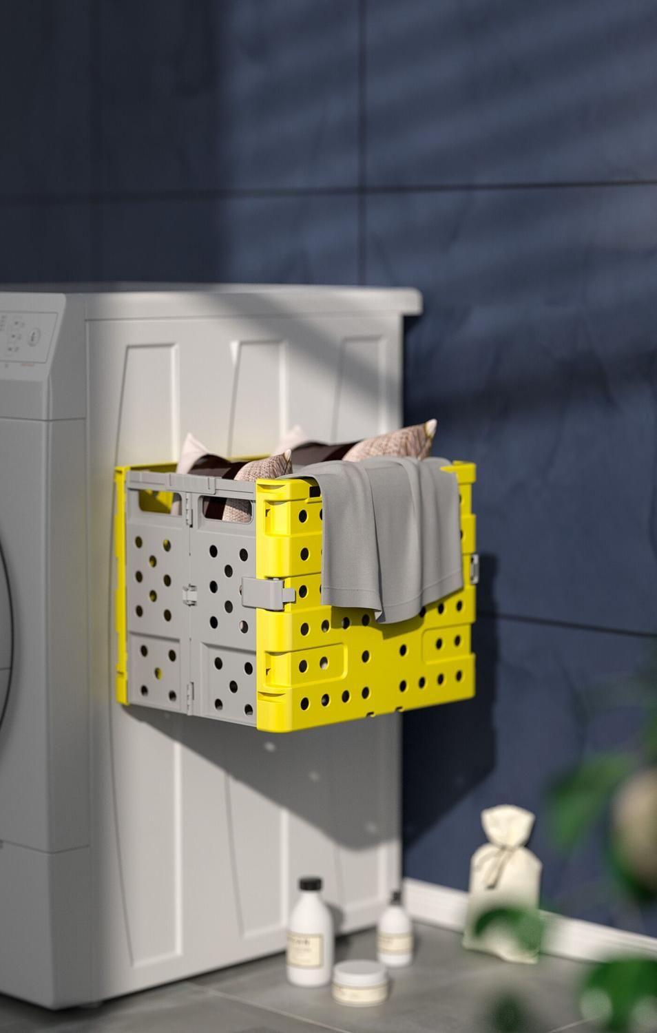 Canasto Plastico Plegable Multiuso Para Ropa-6