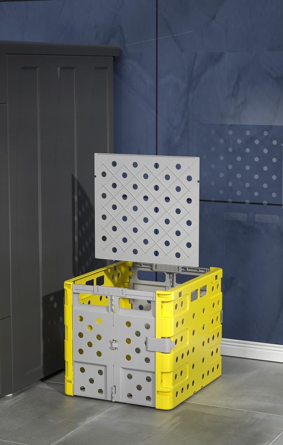 Canasto Plastico Plegable Multiuso Para Ropa-8