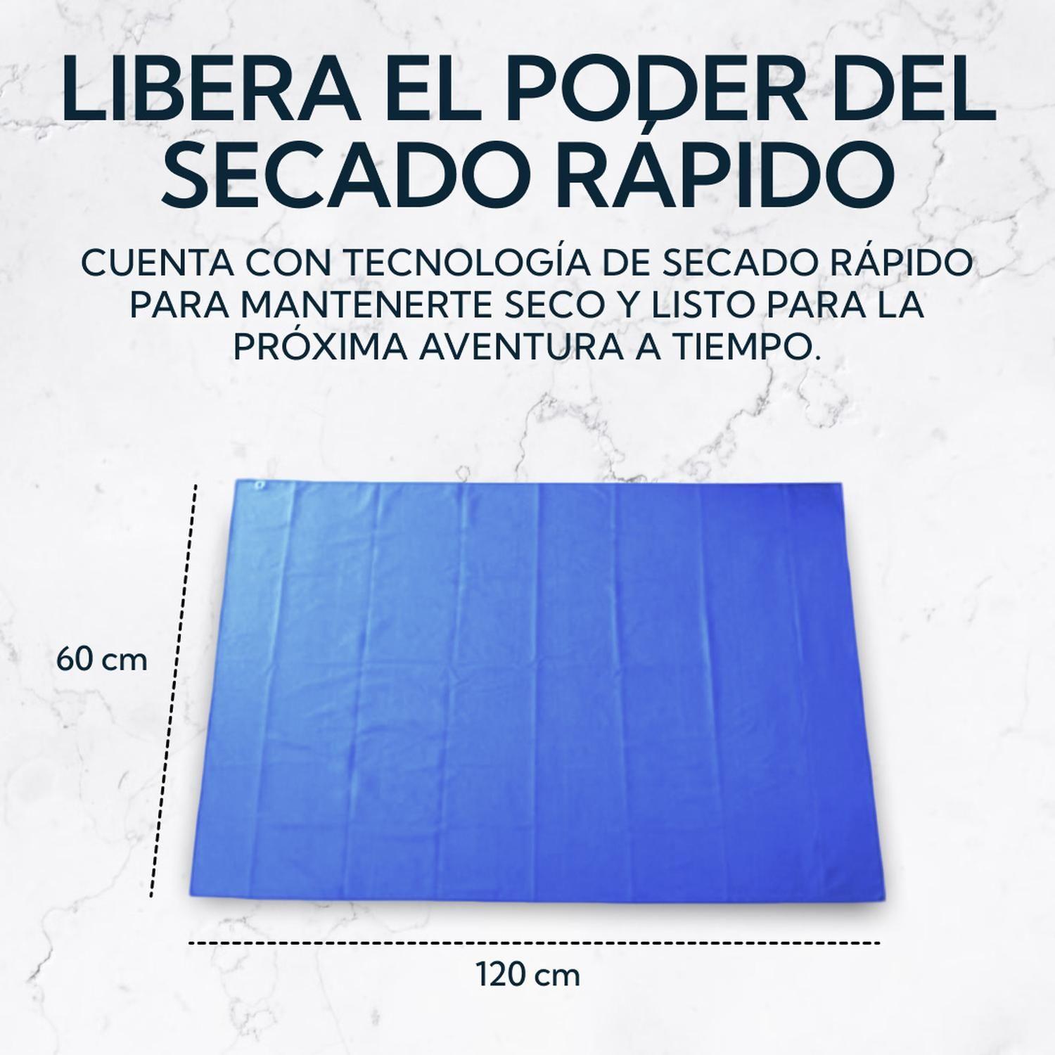 Pack 2 Toallas Microfibra Terry Azul-4