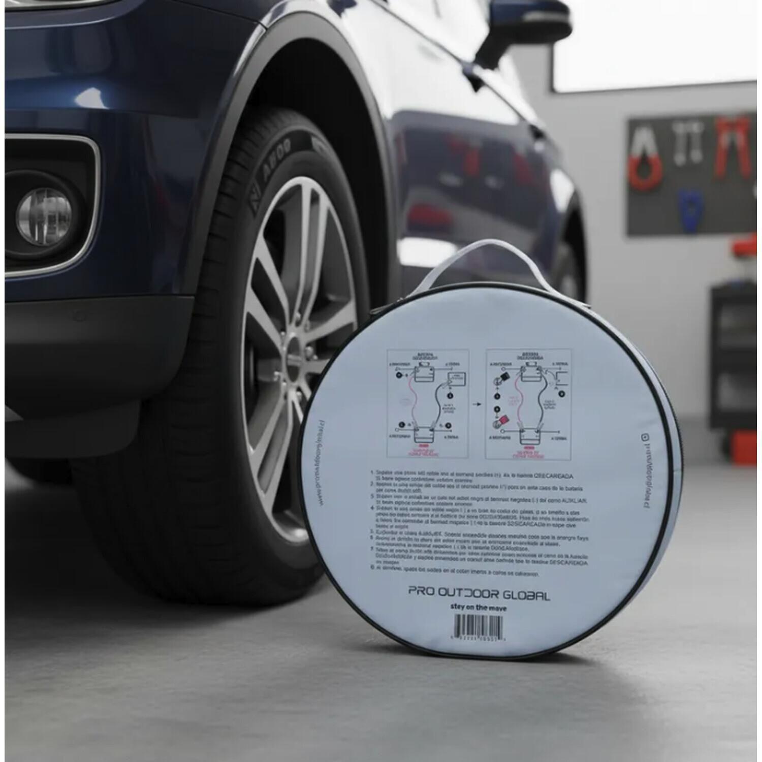 Cable Para Puente Roba Corriente Automovil + Cinta Remolque 3 Toneladas-2