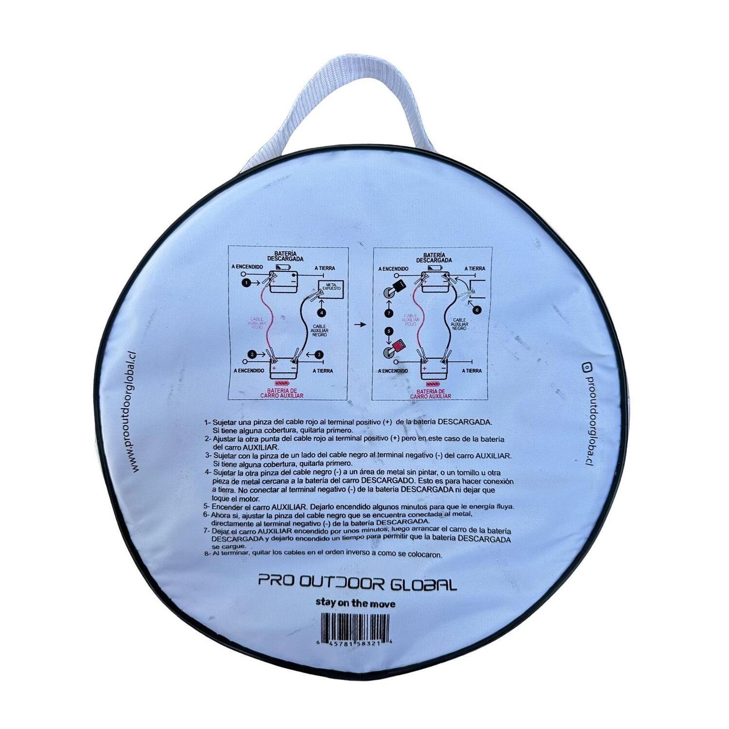 Cable Para Puente Roba Corriente Automovil + Cinta Remolque 3 Toneladas-4