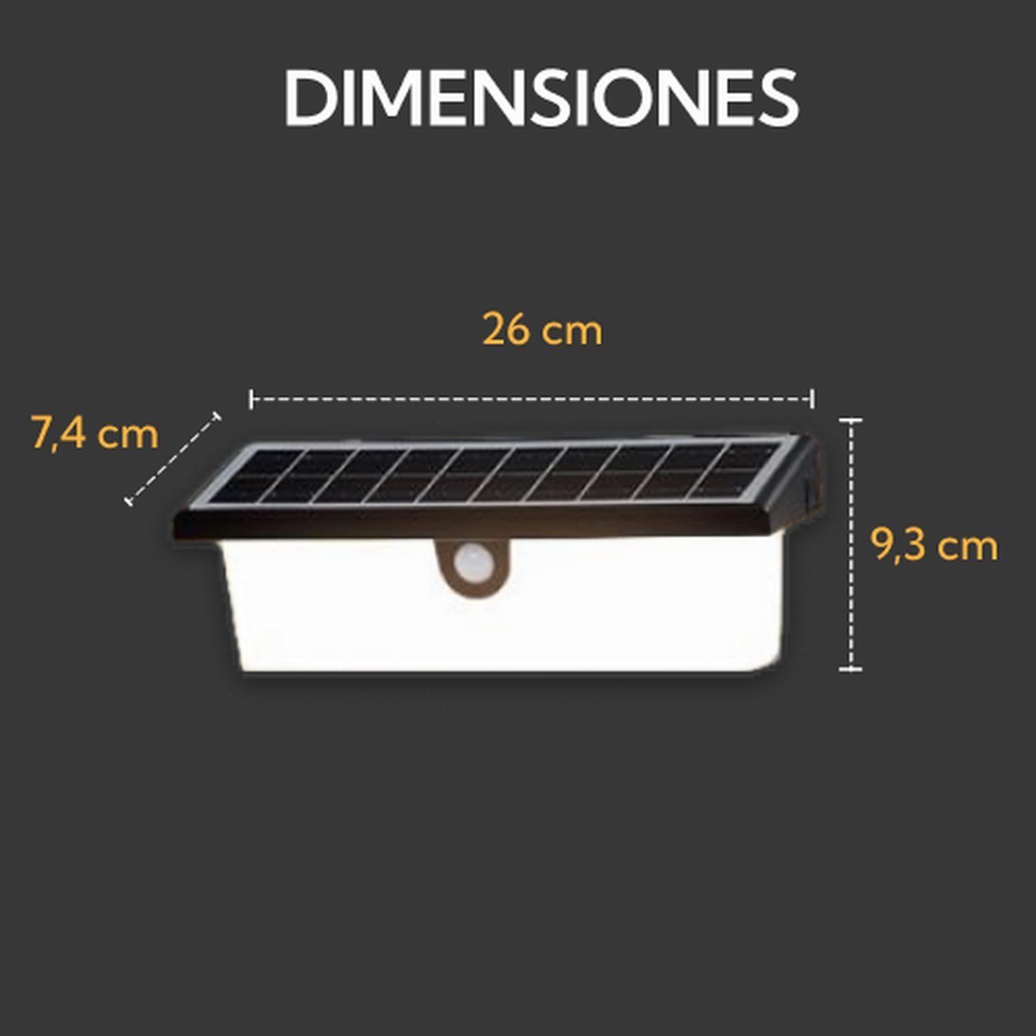 Aplique Solar Rectangular Contra Agua Con Sensor De Movimiento-3
