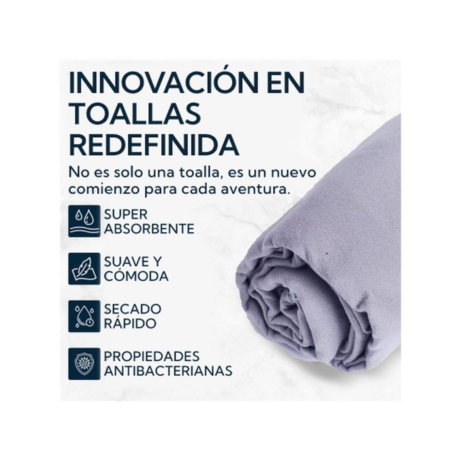 Pack 2 Toallas Microfibra Suede Gris-4