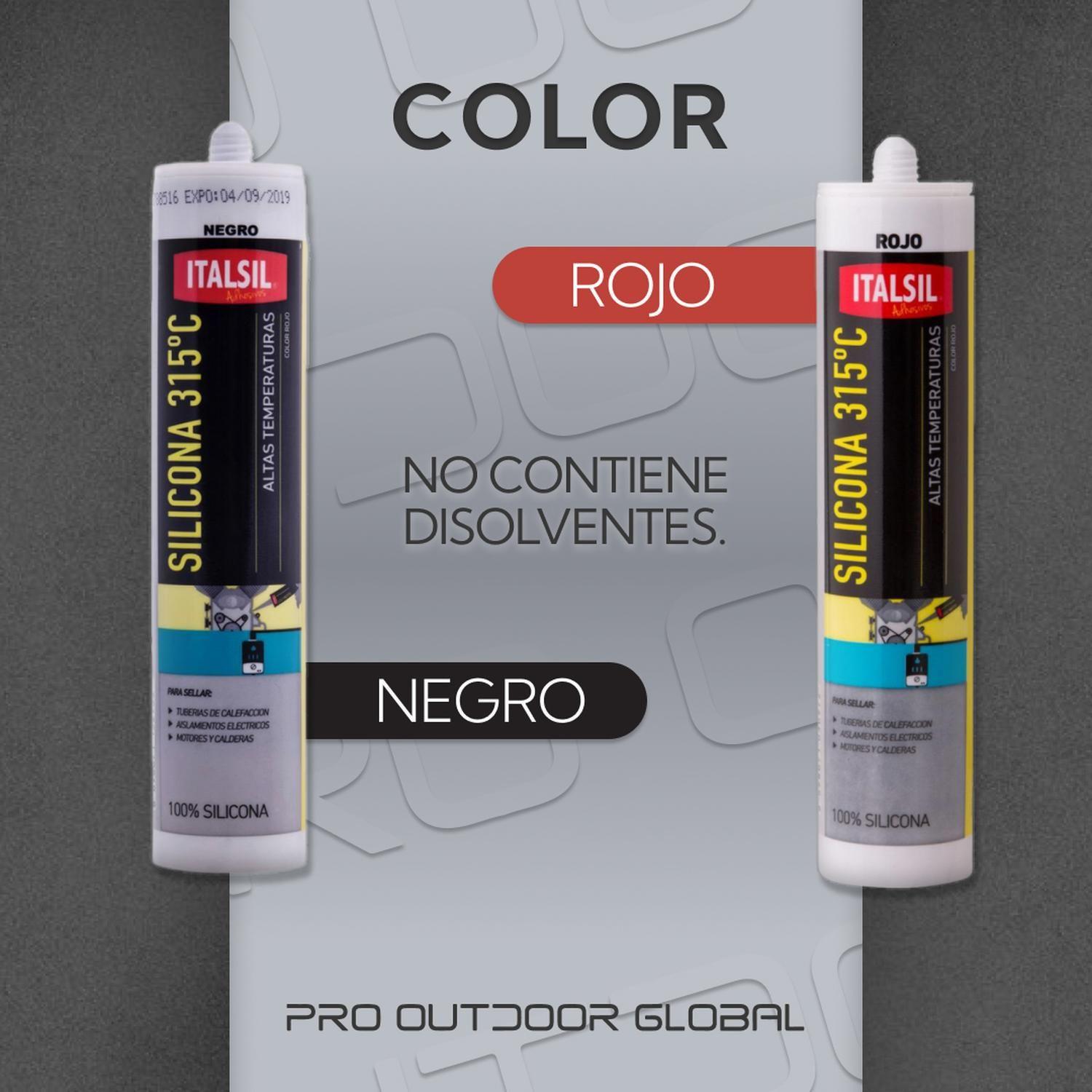 Caja 24 Unidades Silicona Alta Temperatura Rtv Color Rojo ITALSIL-2