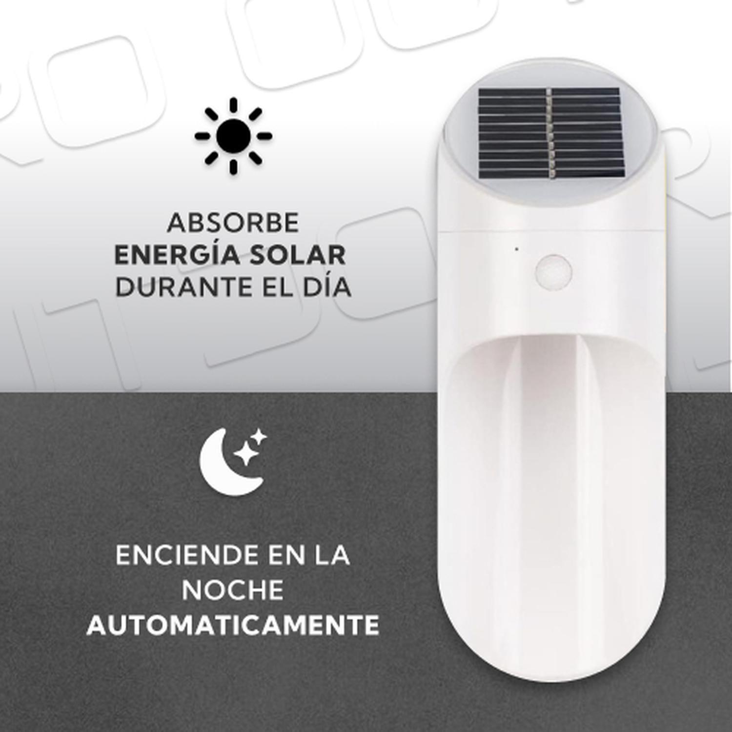 Aplique Led Solar Para Exterior Blanco-3