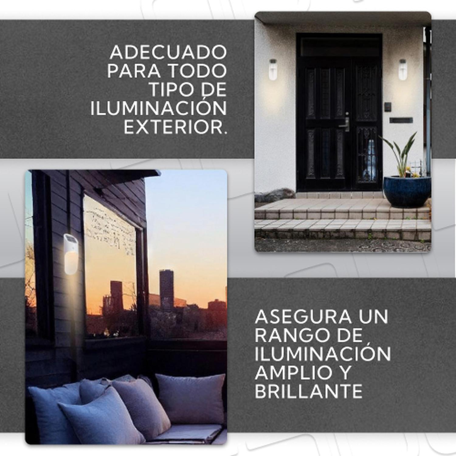 Aplique Led Solar Para Exterior Blanco-4