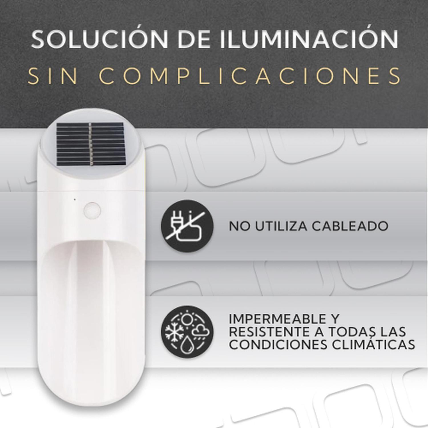 Aplique Led Solar Para Exterior Blanco-5