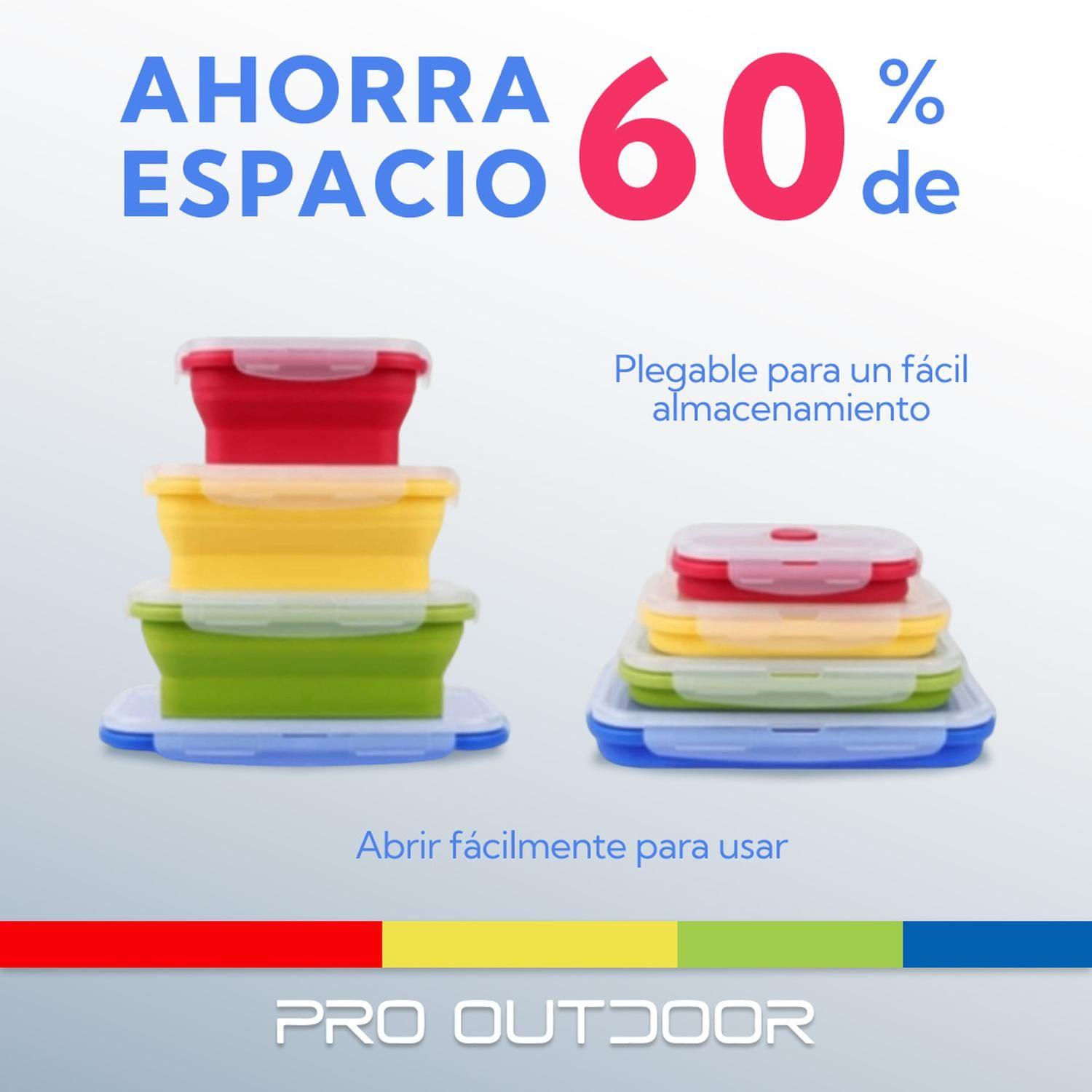 Set De 4 Contenedores De Silicona Rectangulares-6