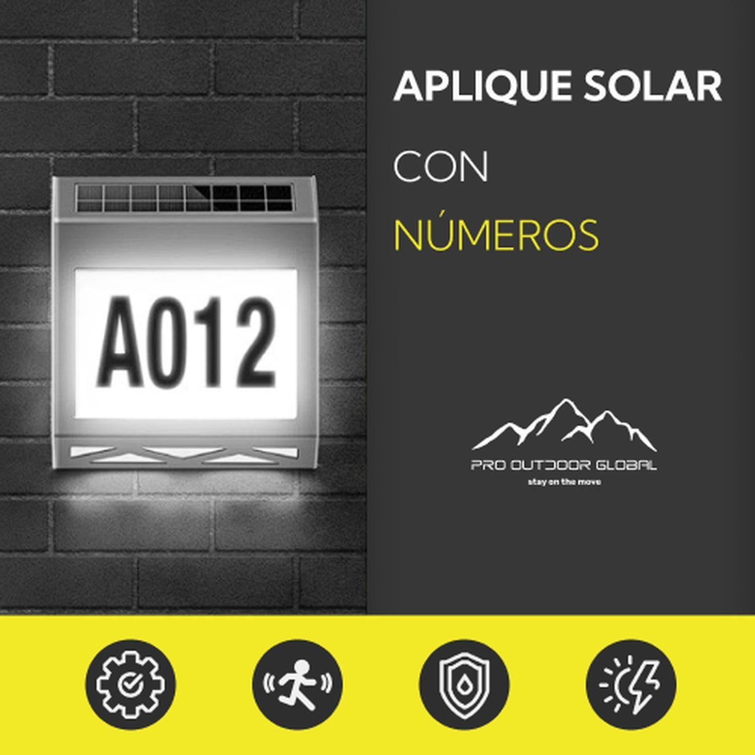 Aplique Solar Contra Agua Con Numeros De Casa-2