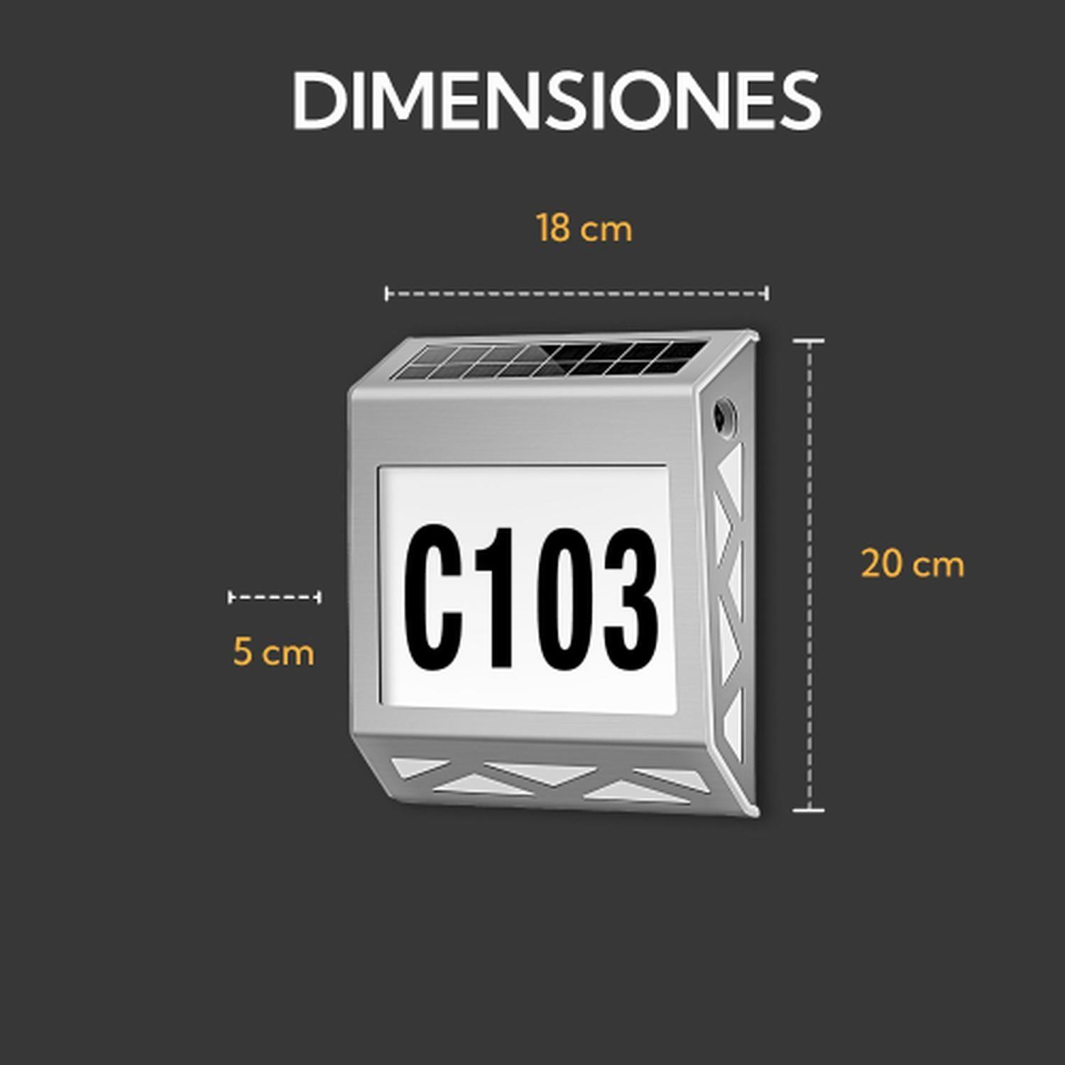 Aplique Solar Contra Agua Con Numeros De Casa-4