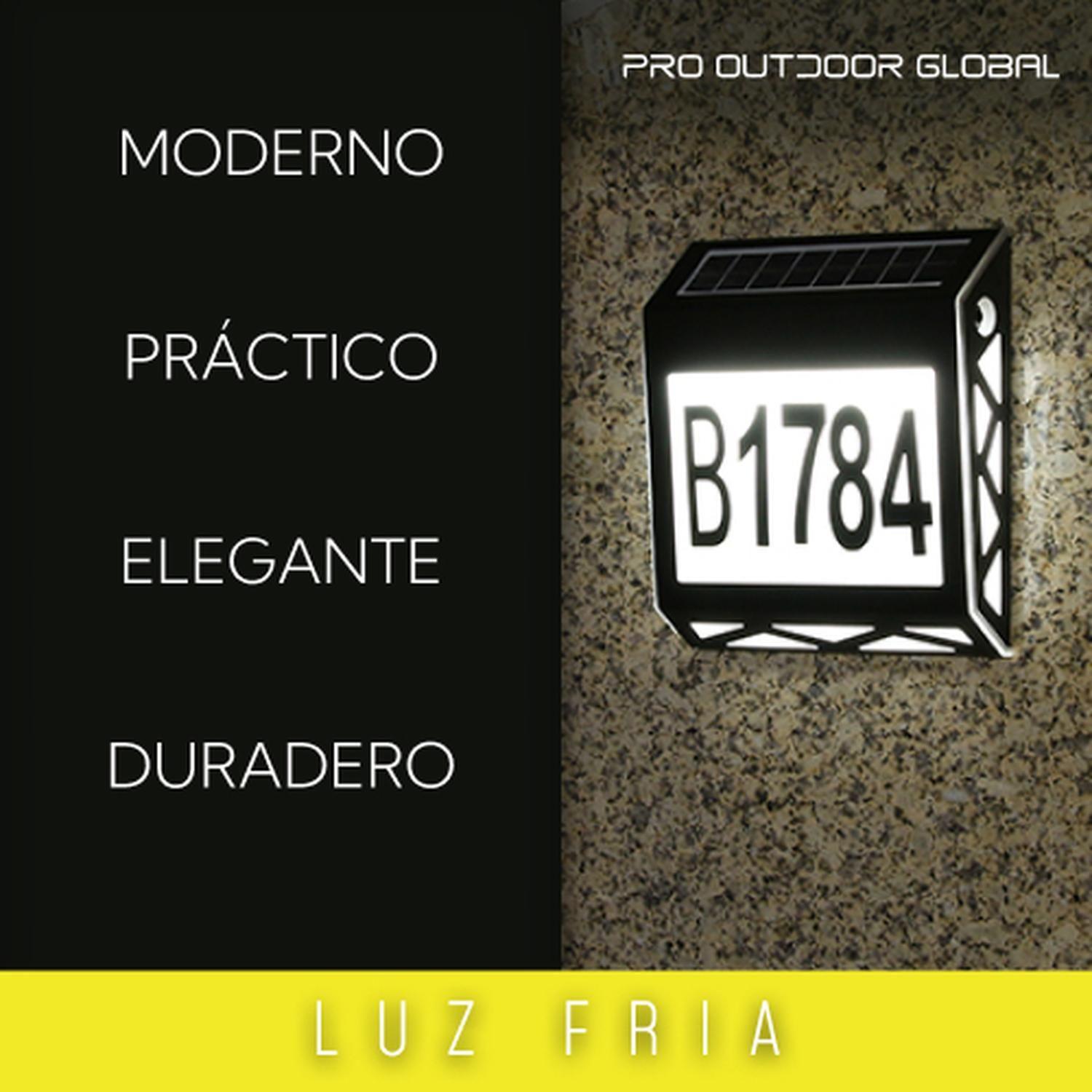 Aplique Solar Contra Agua Con Numeros De Casa-5