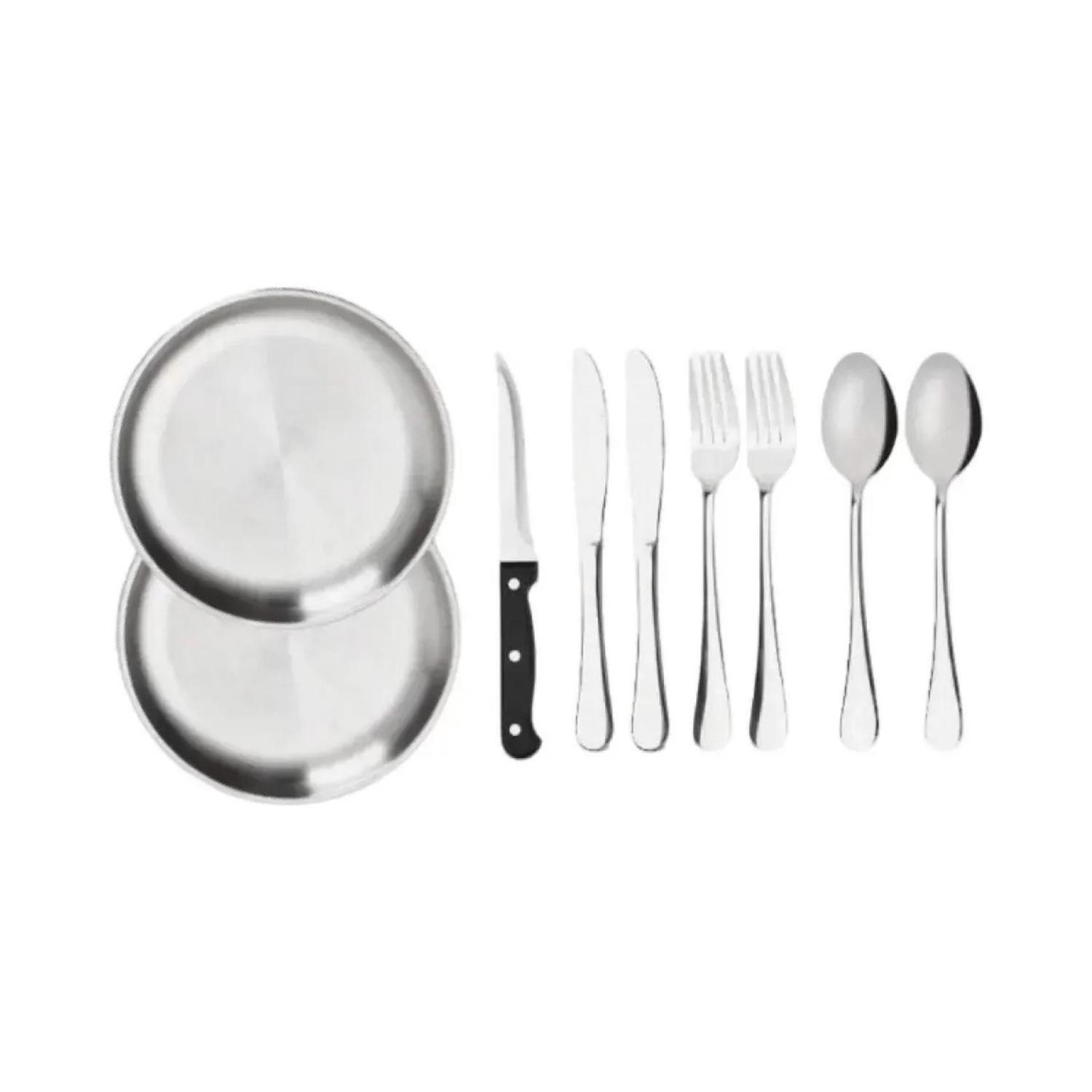 Set Ollas Camping 10 Piezas + Set Picnic Cubiertos 10 Piezas-6