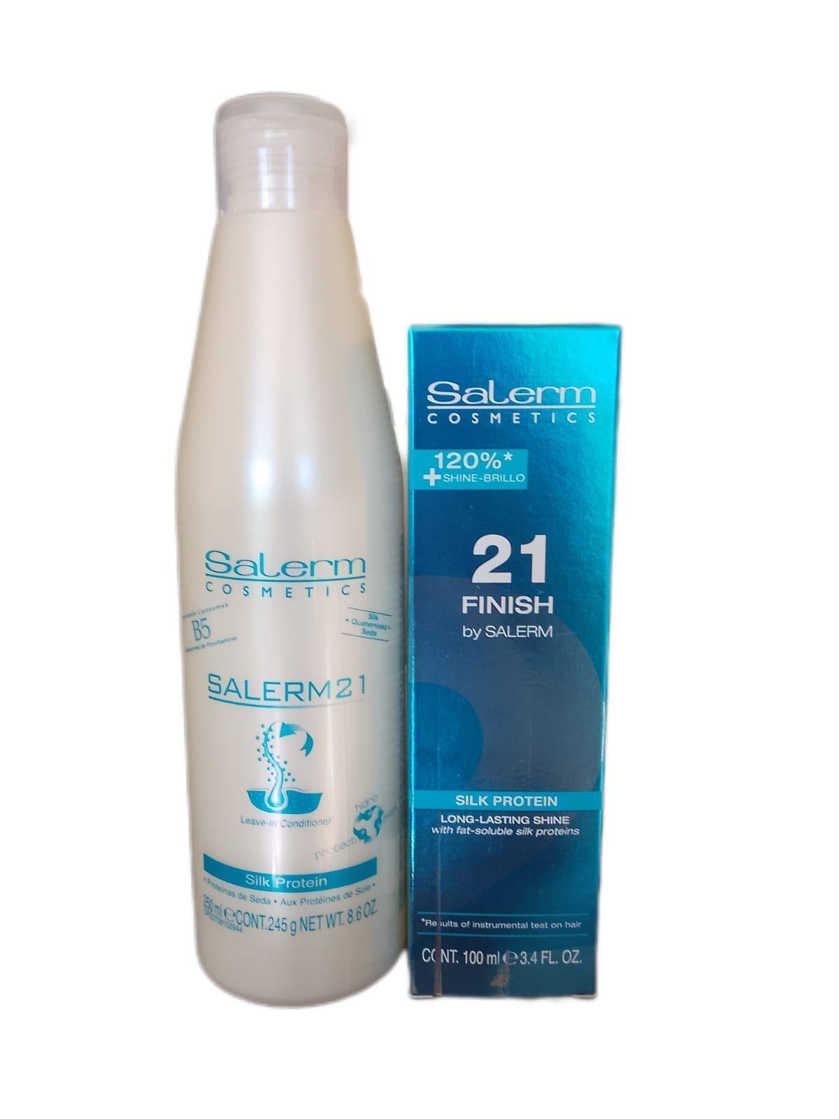 Salerm 21 Acondicionador + Spray Finish Iluminador Capilar-0