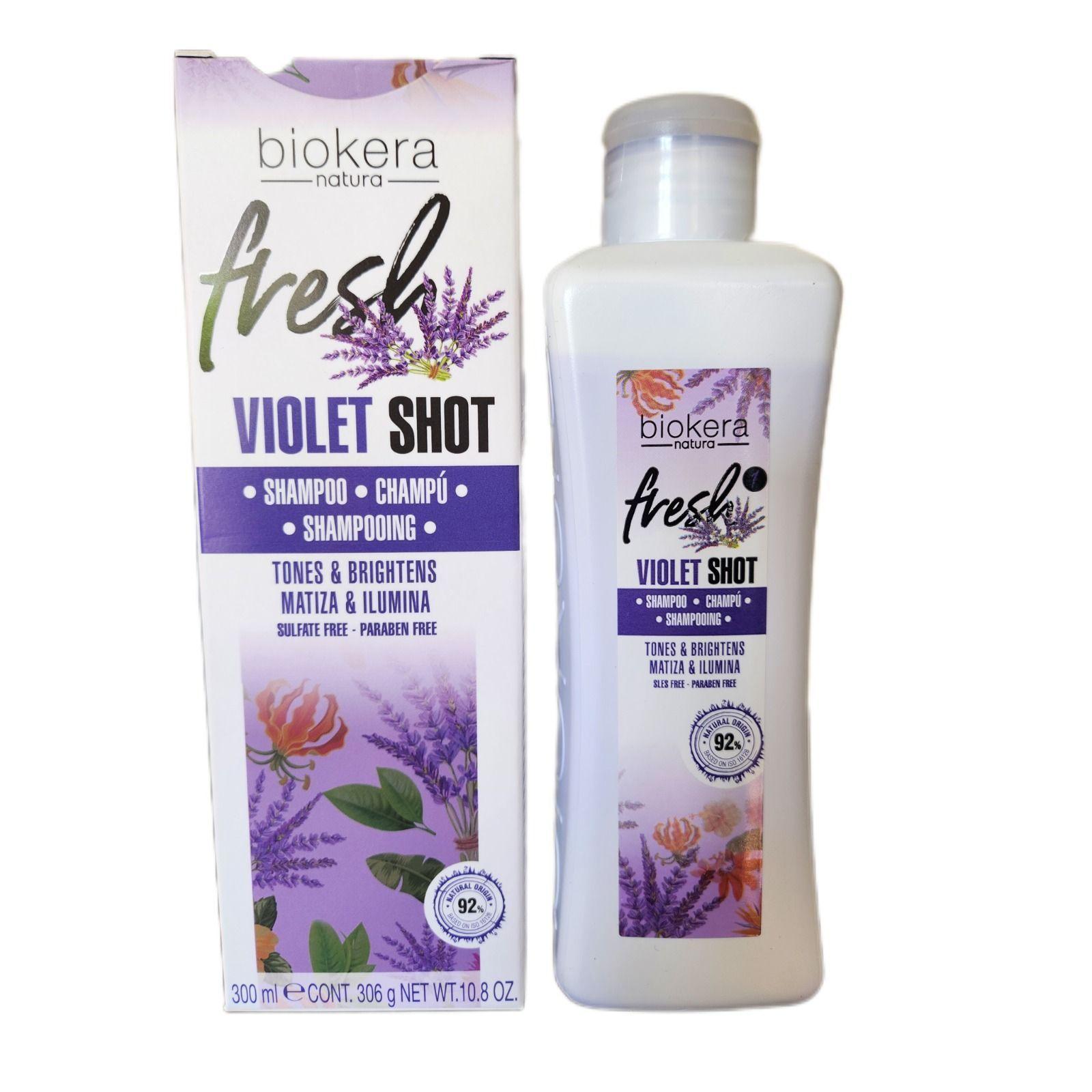 Salerm shampoo violet shot matizador poder 8/10 - 300ml-2