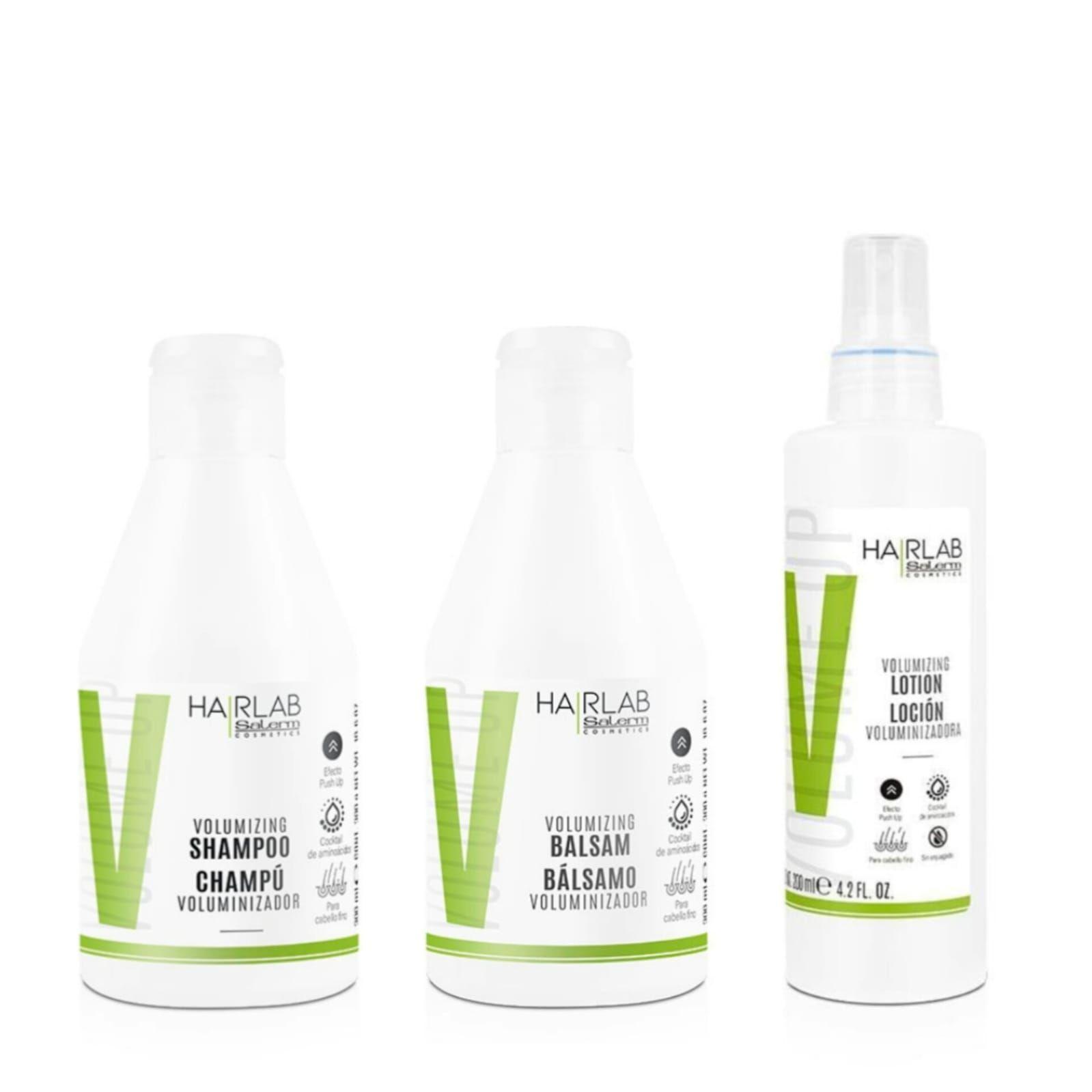 salerm shampoo - acondicionador y spray voluminizador hairlab-0