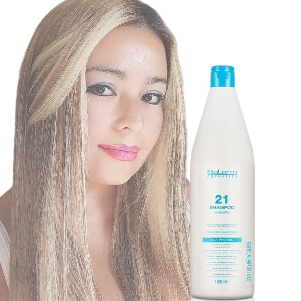 Salerm 21 Shampoo Proteina De Seda Version Jumbo Xl 1000ml-1