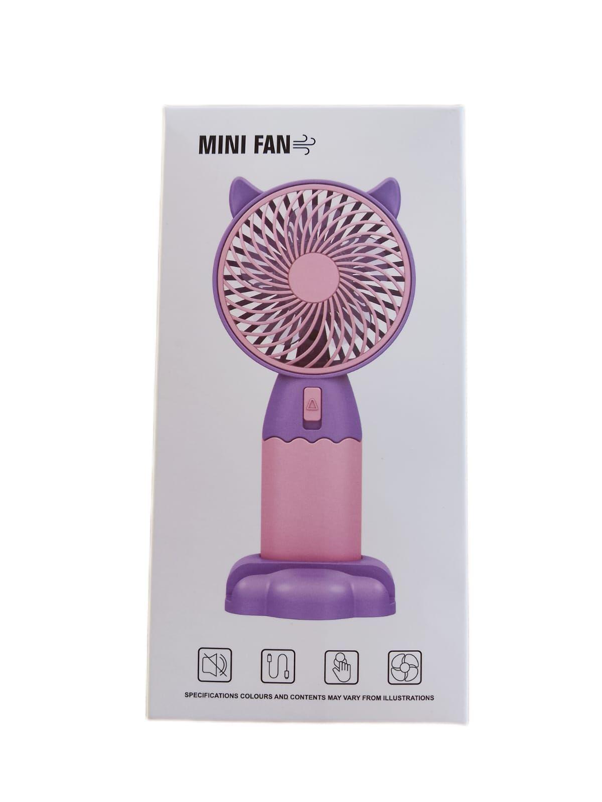 Mini Ventilador Lindo Portatil Gatito Carga Usb-3