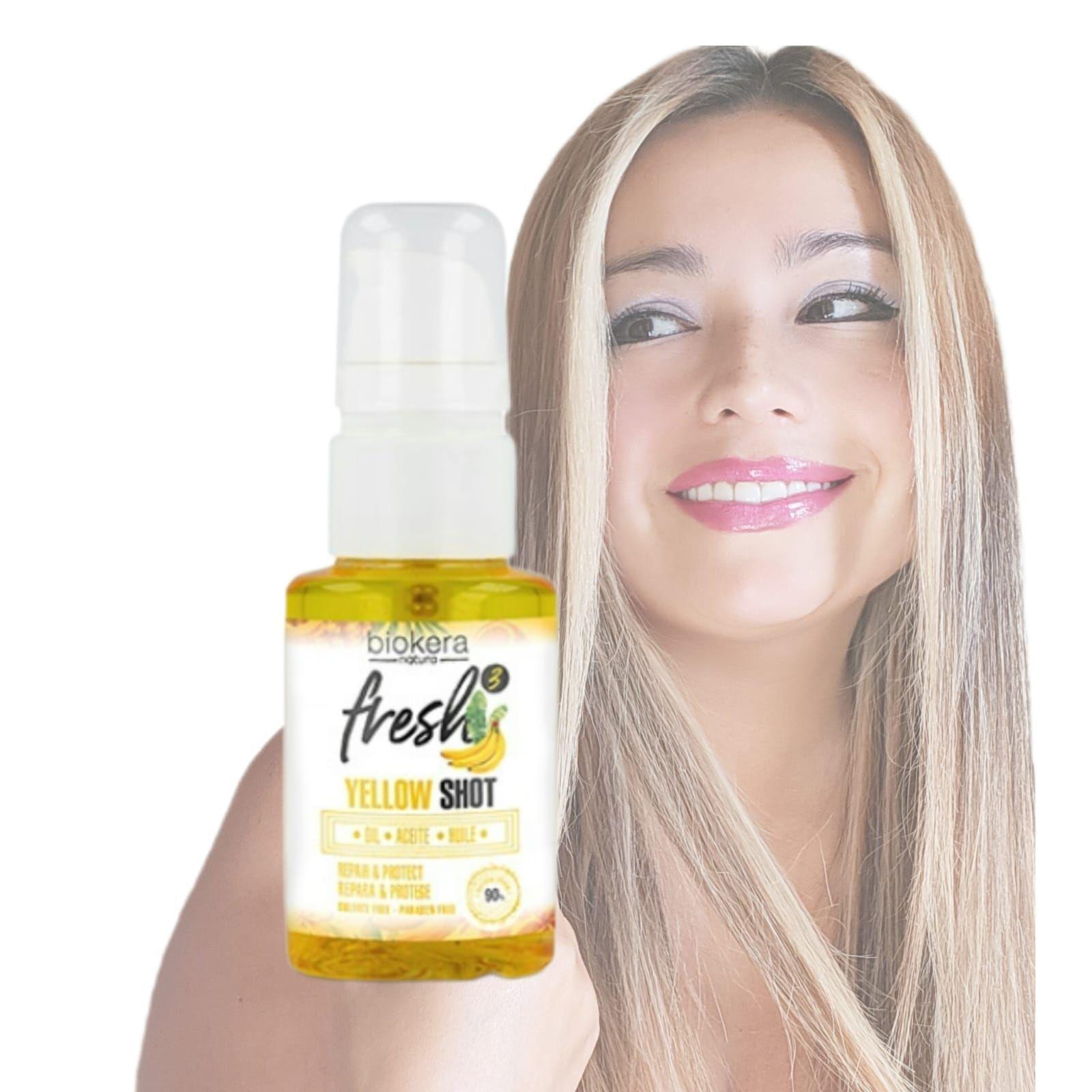 Salerm Biokera Fresh Yellow Shot Aceite Capilar Reparador-1