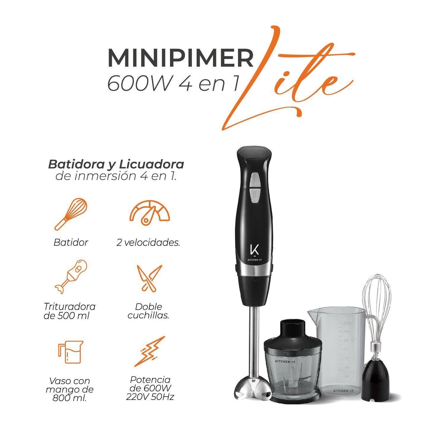 Minipimer Lite 600W 4 en 1-1