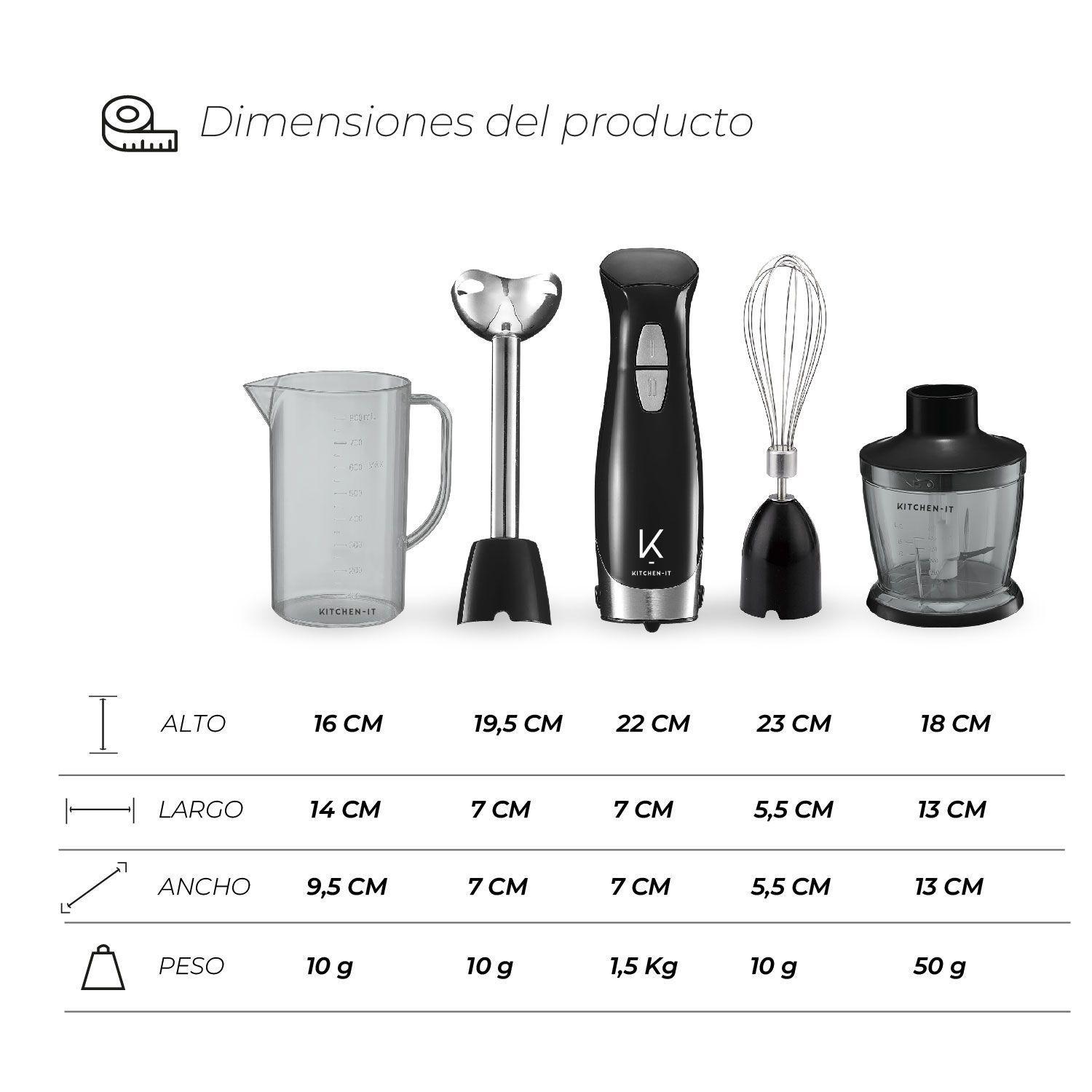 Minipimer Lite 600W 4 en 1-2