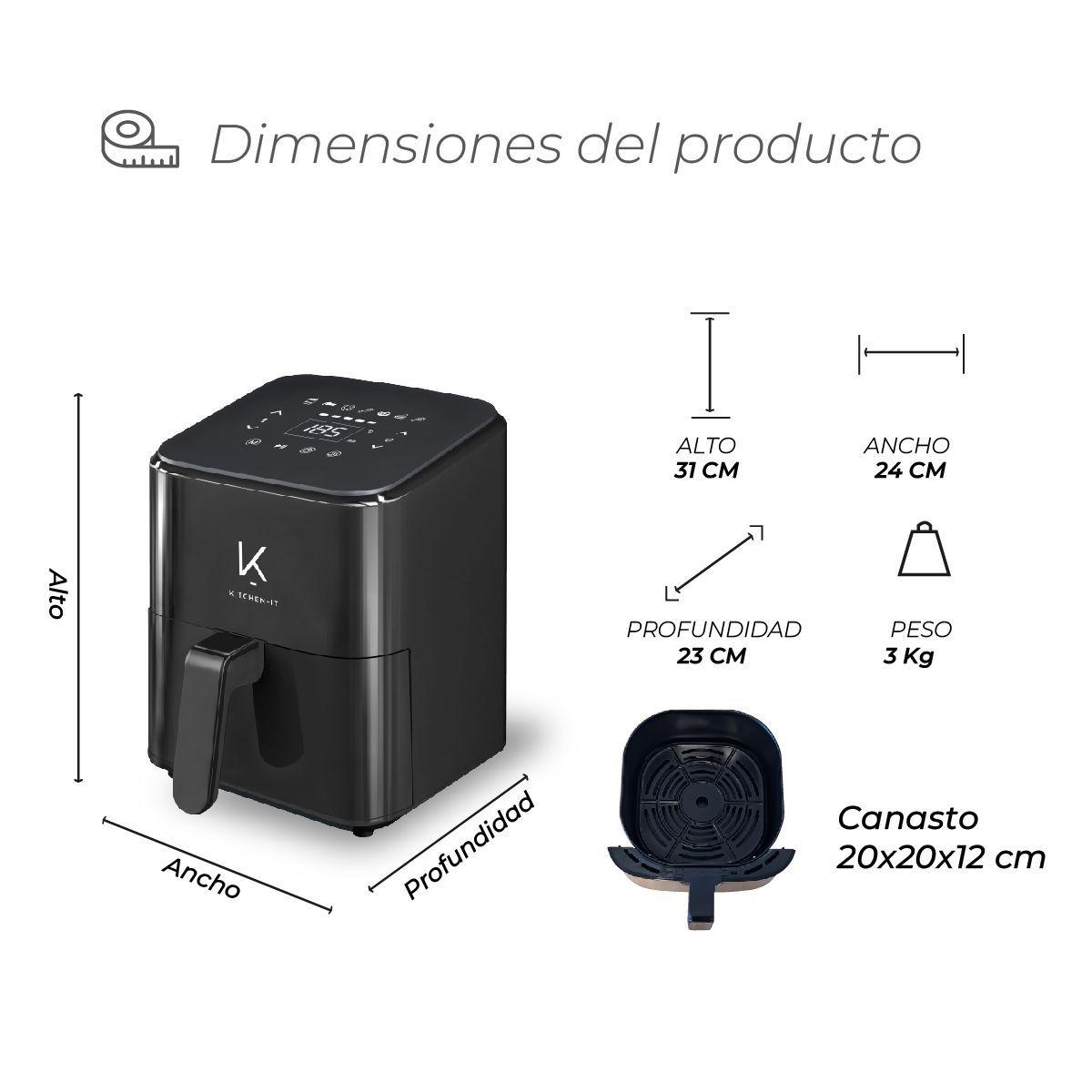 Freidora de Aire Chef Edition 4L Kitchen-It-5