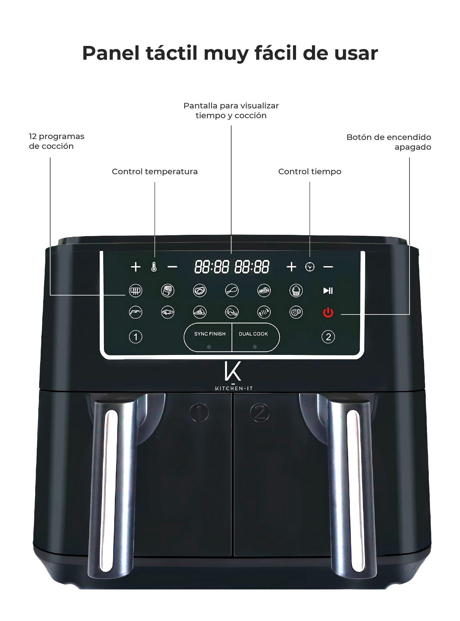 Freidora de Aire Dual Edition 9L Kitchen-It-3