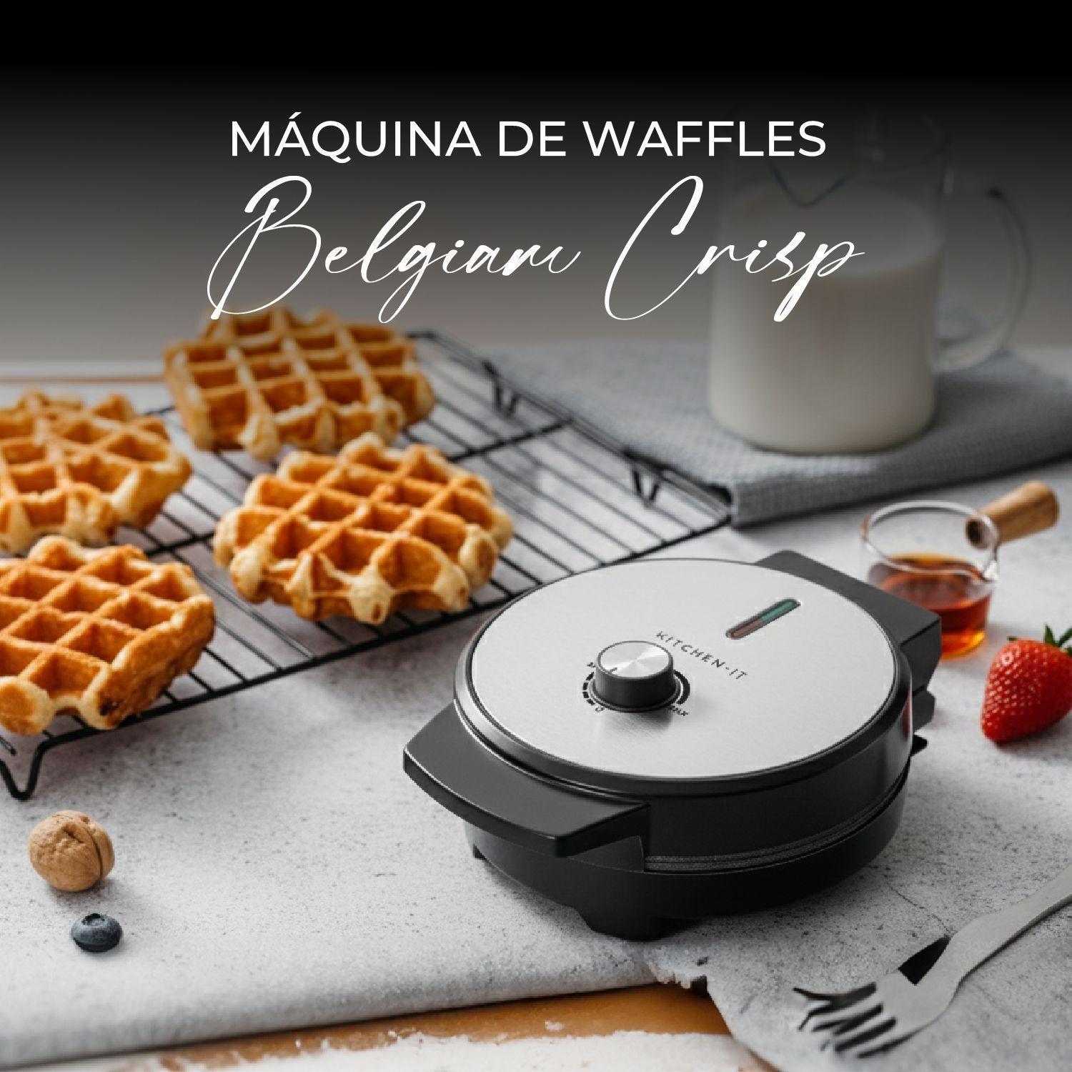 Máquina de Waffles Belgian Crisp con Revestimiento de Cerámica Antiadherente-2