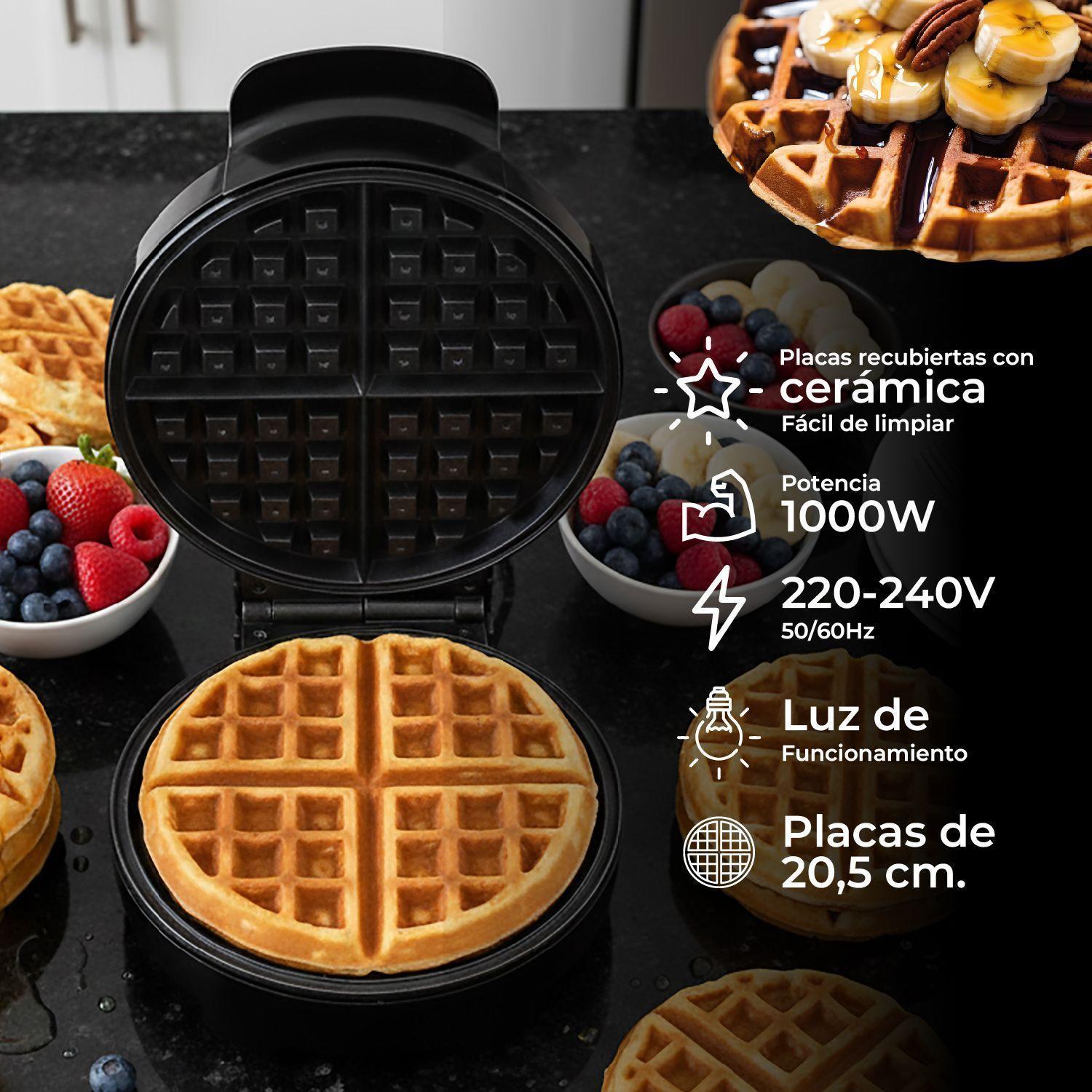 Máquina de Waffles Belgian Crisp con Revestimiento de Cerámica Antiadherente-4