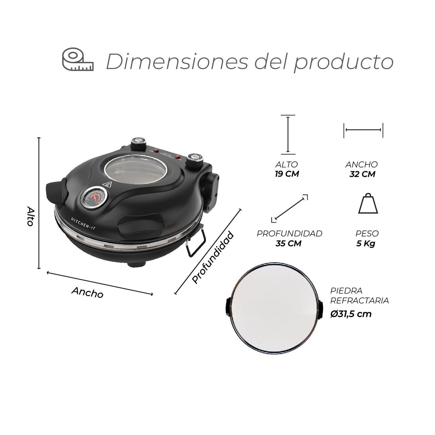 Horno Pizza a la Piedra Black Edition Kitchen-It-6