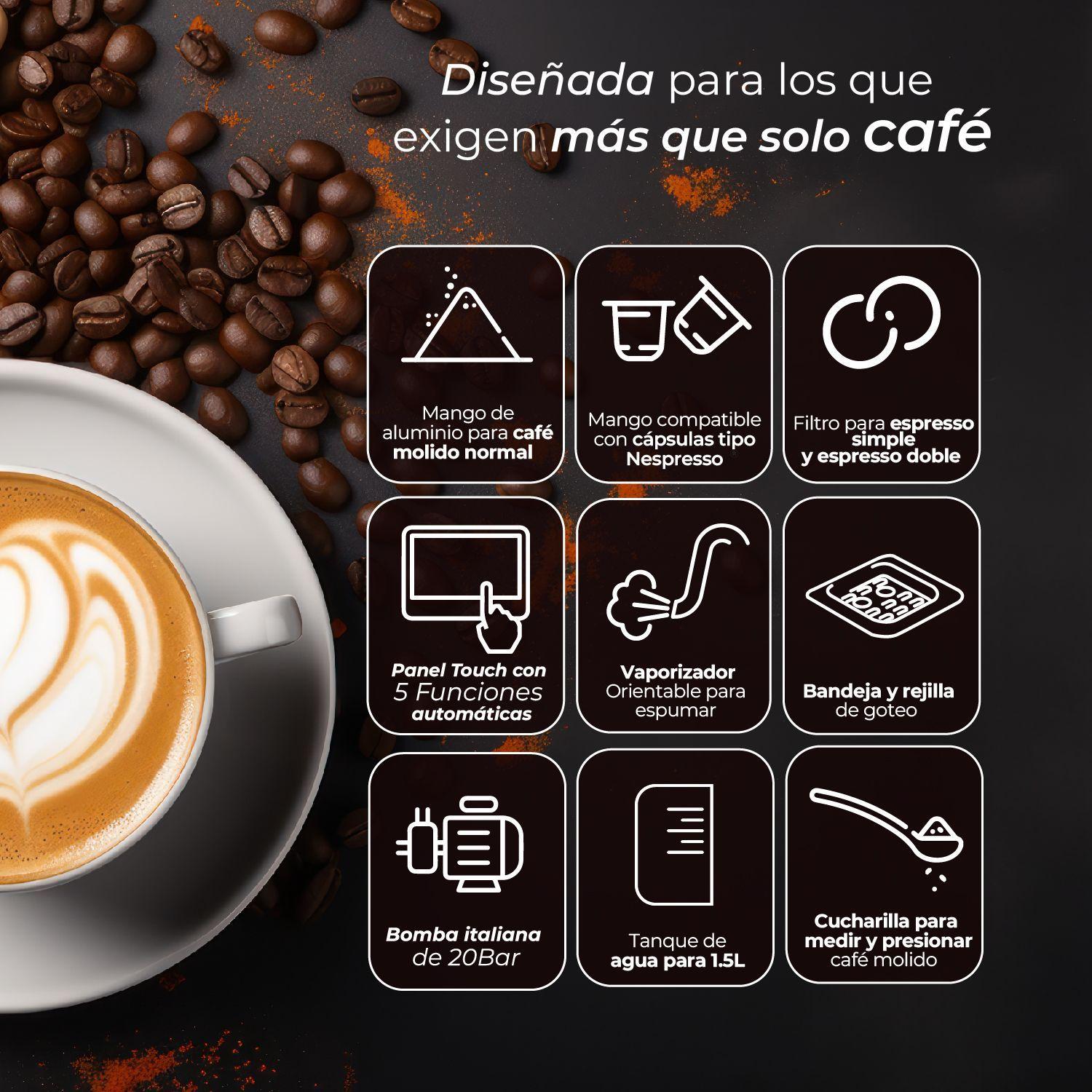 Cafetera Espresso Cool Shot 5 en 1-5