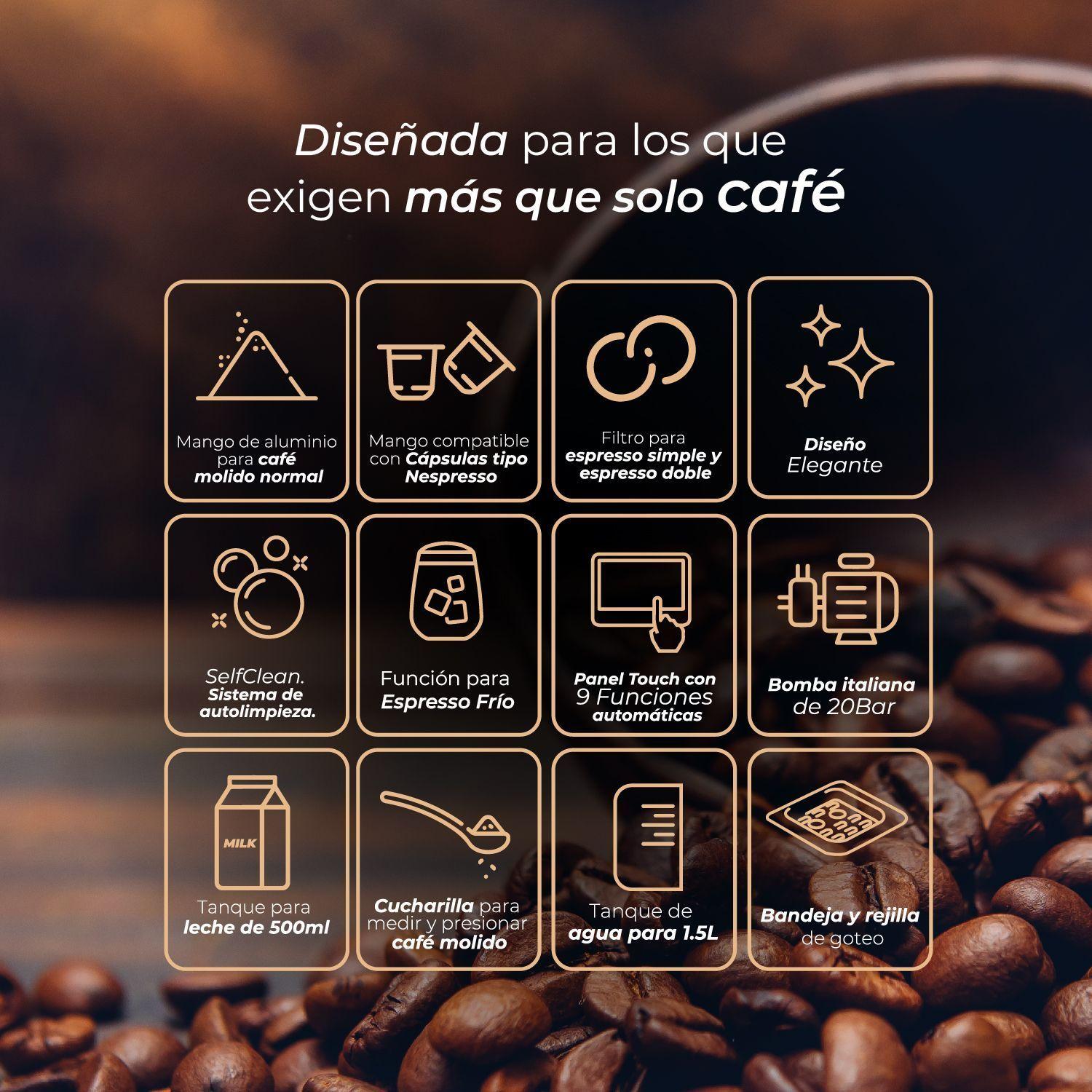 Cafetera Espresso Power Brew 9 en 1-5