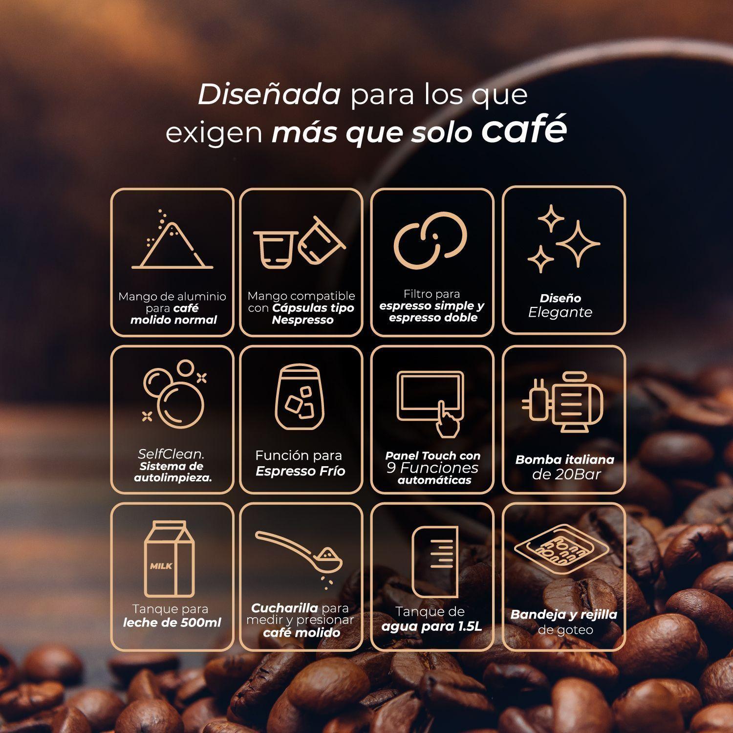Cafetera Espresso Power Brew 9 en 1-5