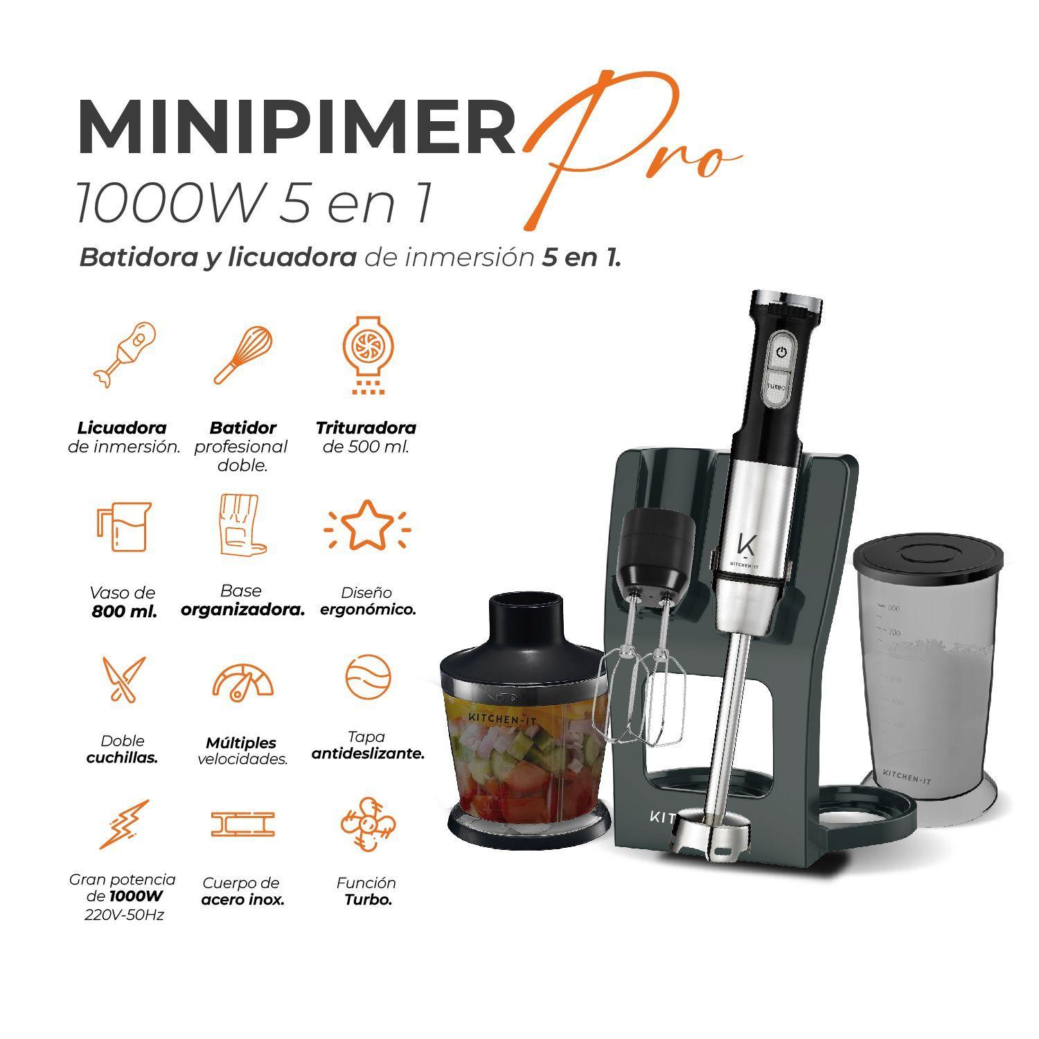 Minipimer Pro 1000W 5 en 1-1